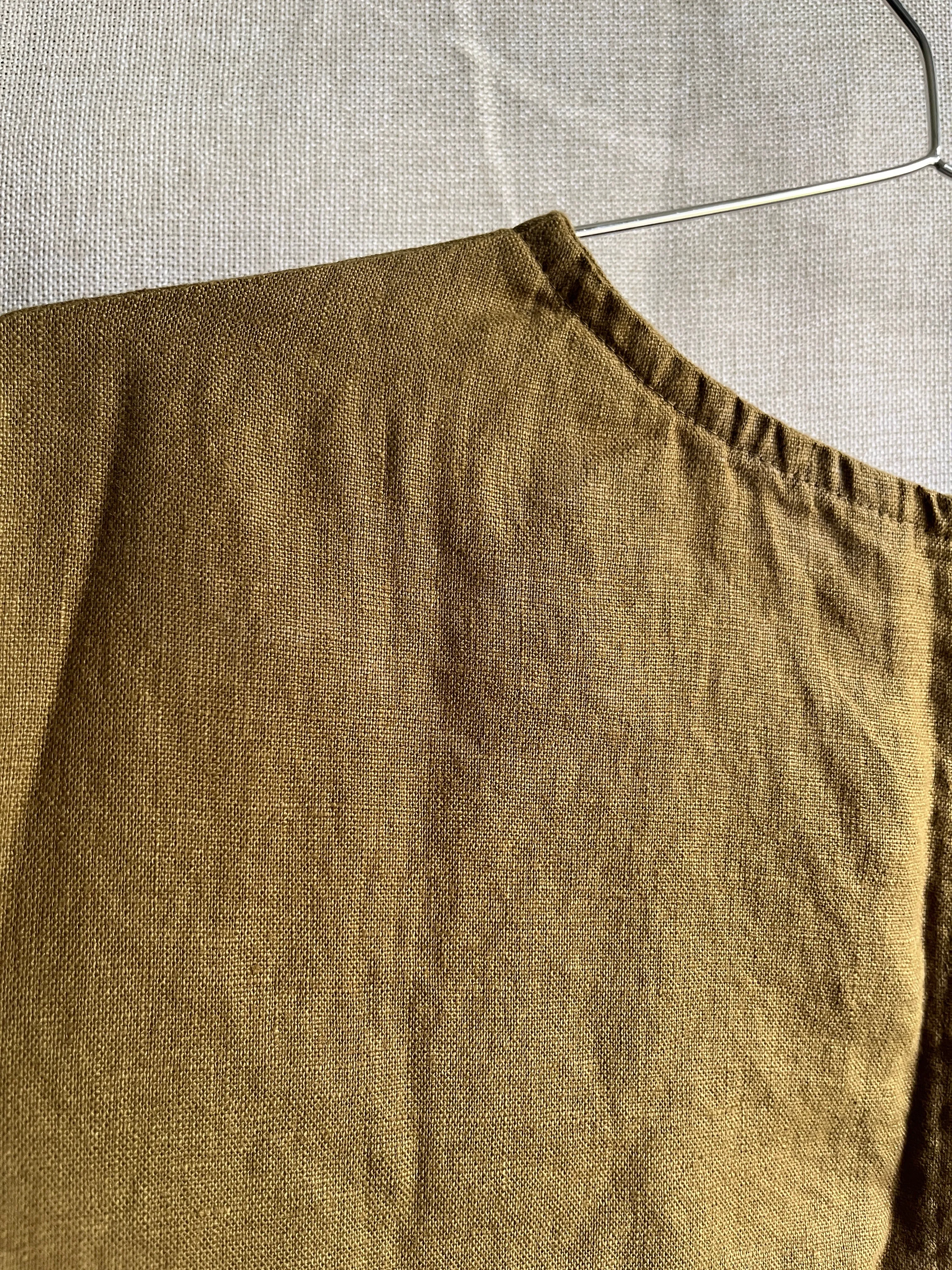 Harper Tunic in Midweight Linen, Olive | Size XXS/XS | SAMPLE SALE (B64) sold by Elizabeth Suzann product image thumbnail 4
