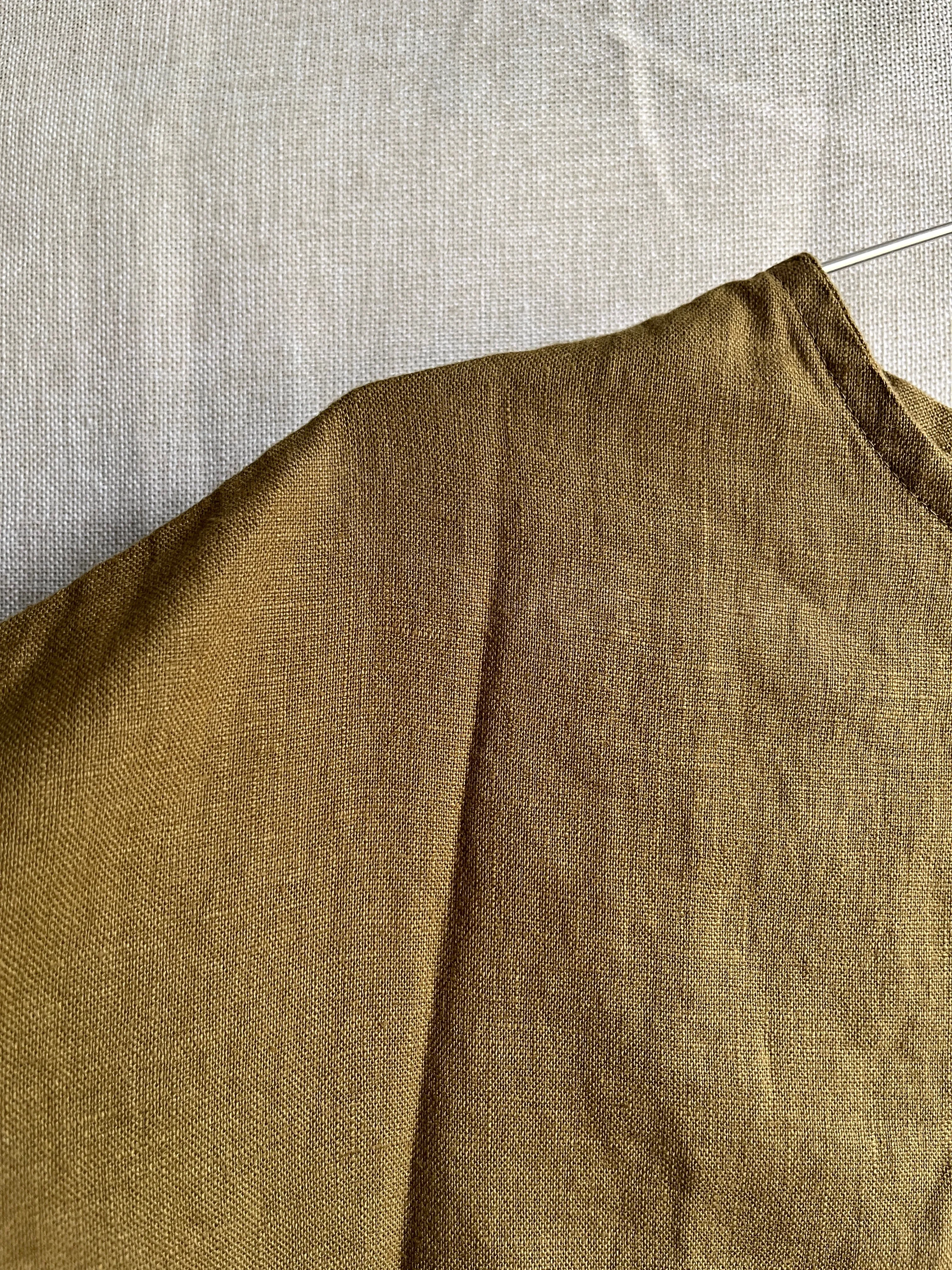 Harper Tunic in Midweight Linen, Olive | Size XXS/XS | SAMPLE SALE (B64) sold by Elizabeth Suzann product image thumbnail 3