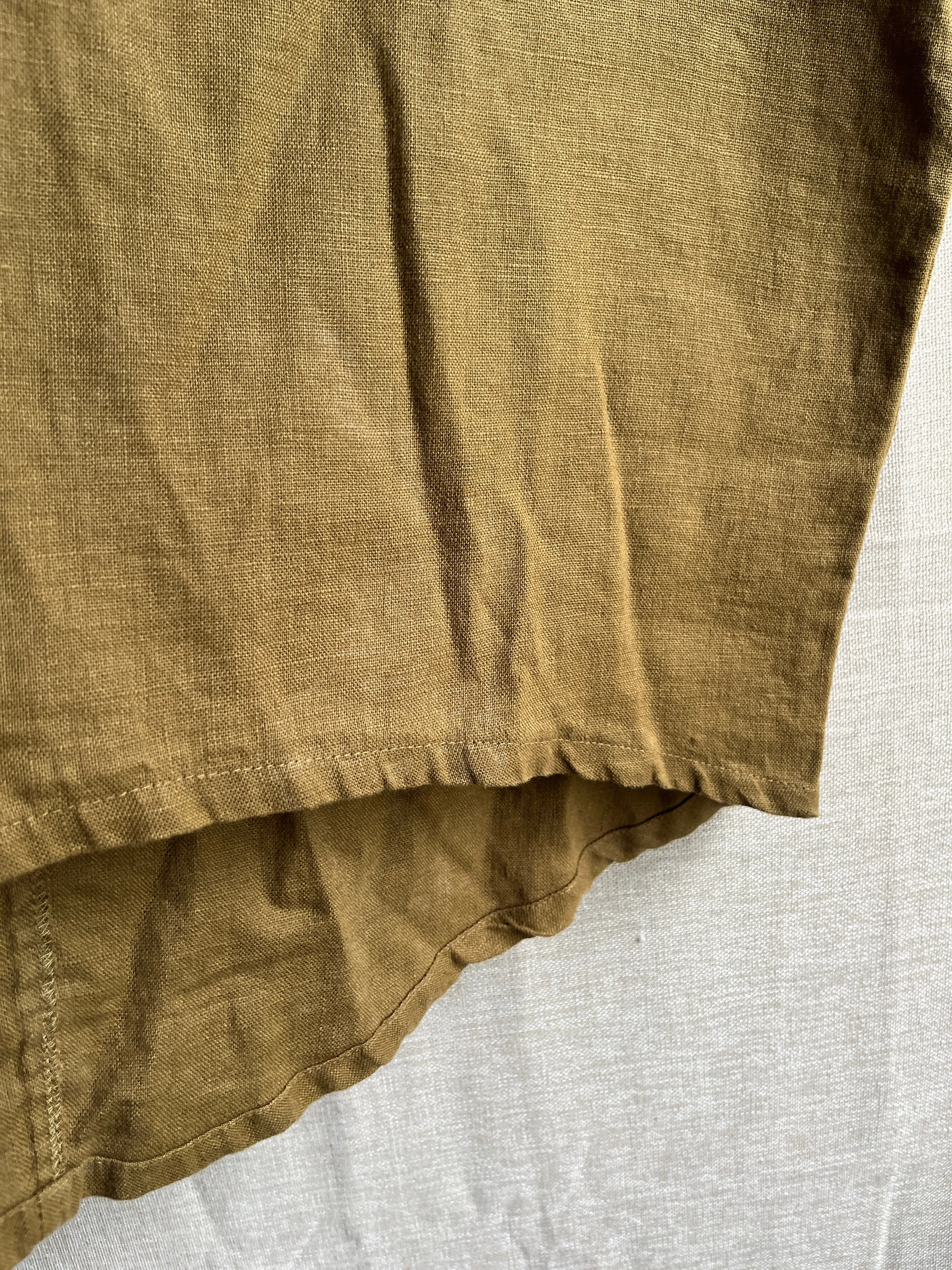 Harper Tunic in Midweight Linen, Olive | Size XXS/XS | SAMPLE SALE (B64) sold by Elizabeth Suzann product image thumbnail 2