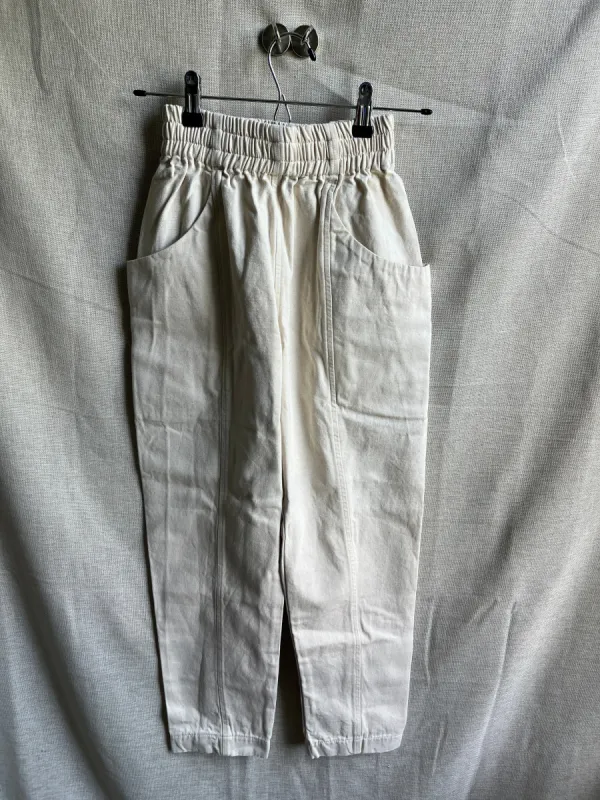 Clyde Work Pant in Cotton Canvas, Natural | Size 00 | SAMPLE SALE (A199) sold by Elizabeth Suzann