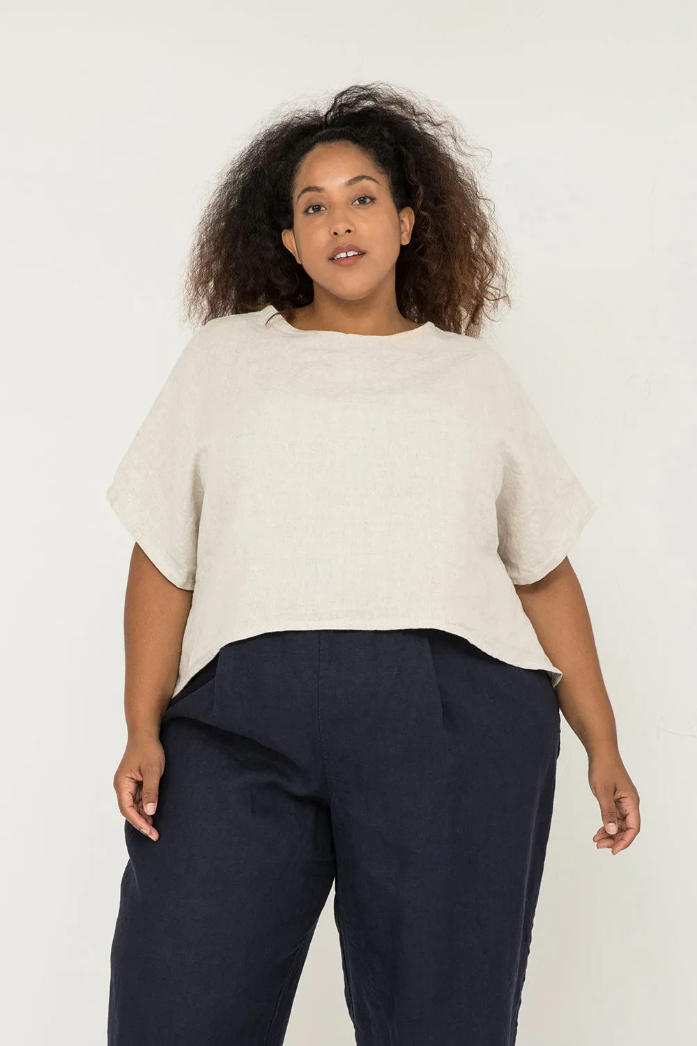*FINAL SALE* Linn Tee in Midweight Linen sold by Elizabeth Suzann