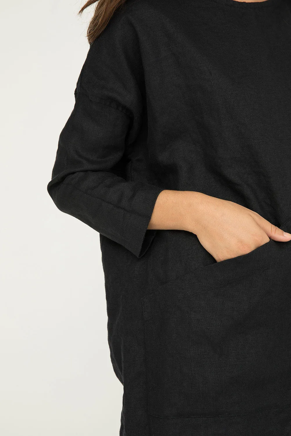 *FINAL SALE* Long Sleeve Harper Tunic in Midweight Linen | 6th Edition sold by Elizabeth Suzann product image thumbnail 4