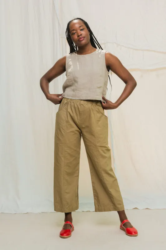 Clyde Culotte in Organic Cotton Canvas sold by Elizabeth Suzann