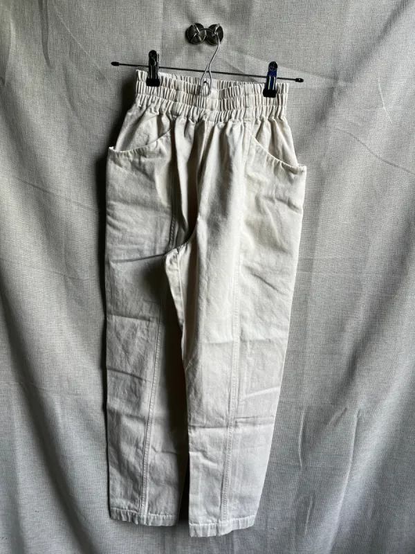 Clyde Work Pant in Cotton Canvas, Natural | Size XXS | SAMPLE SALE (A194) sold by Elizabeth Suzann