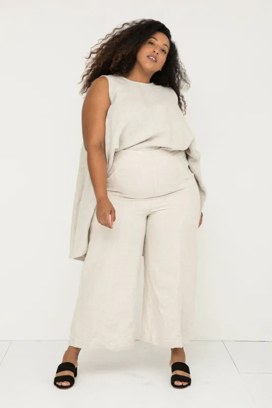 *FINAL SALE* Clyde Culotte in Midweight Linen sold by Elizabeth Suzann
