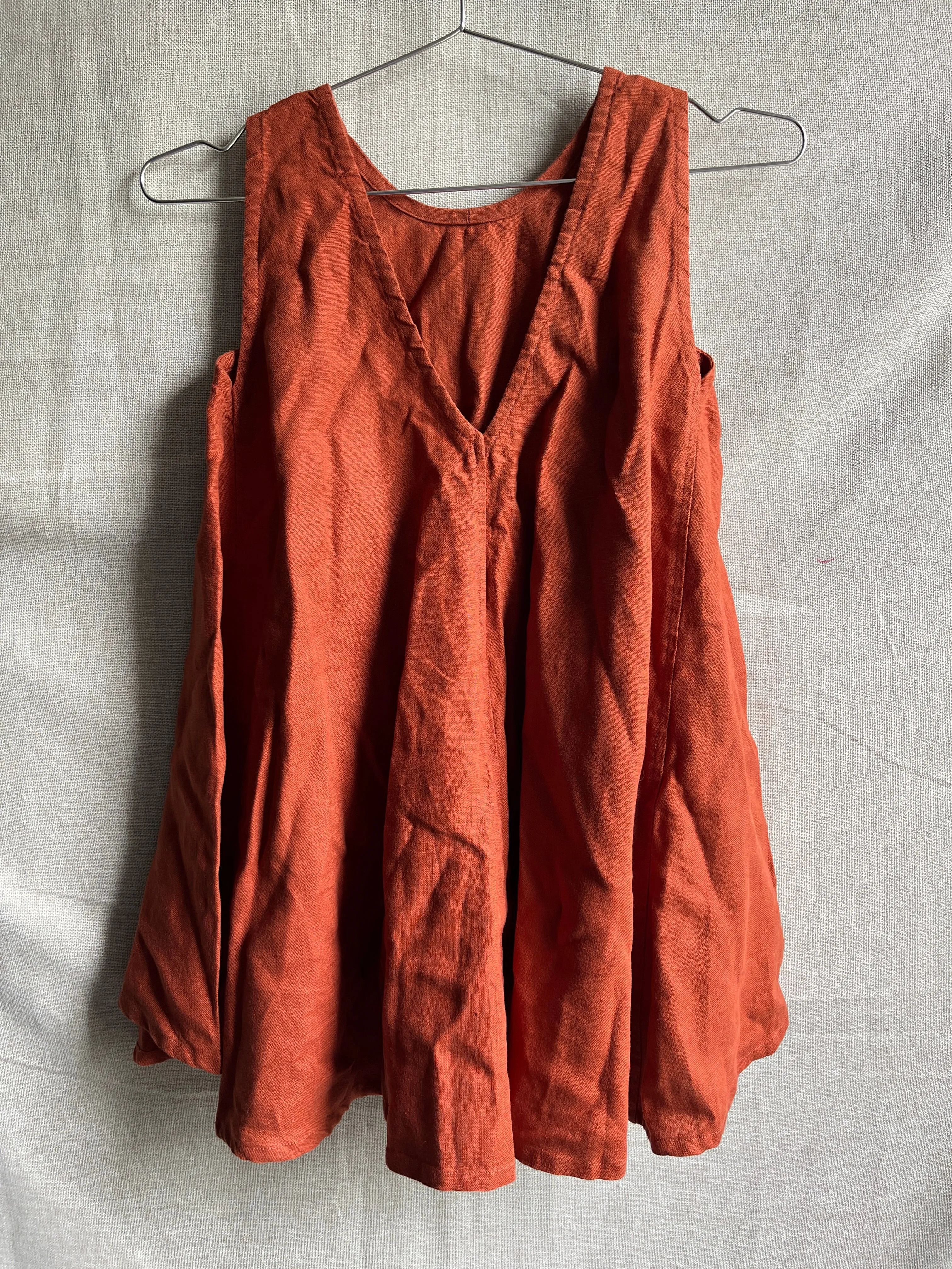 Harlow Tunic in Midweight Linen, Terra | Size XXS | SAMPLE SALE (B62) sold by Elizabeth Suzann product image thumbnail 2