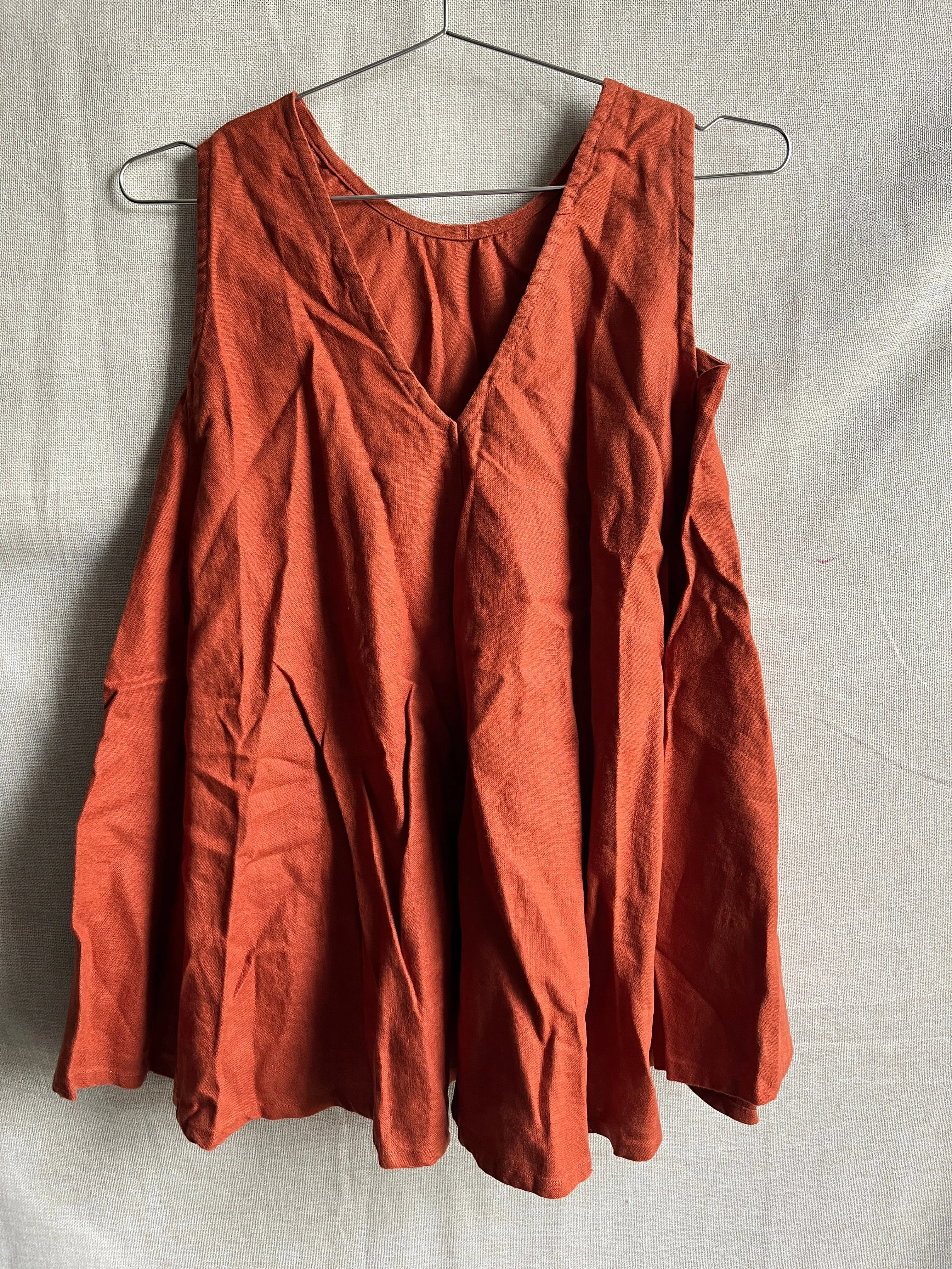 Harlow Tunic in Midweight Linen, Terra | Size XXS | SAMPLE SALE (B60) sold by Elizabeth Suzann