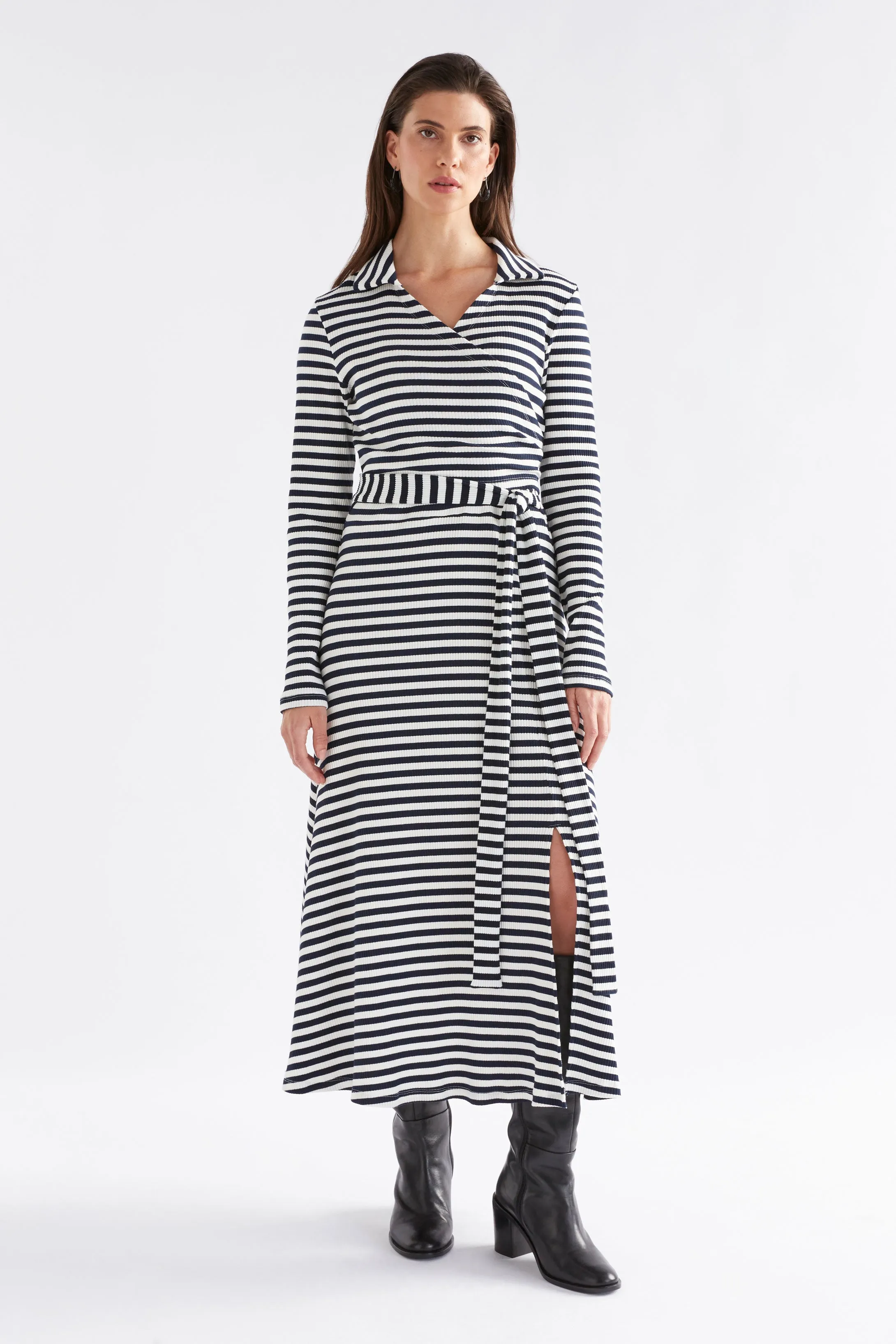 Kullan Ribbed Wrap Dress sold by Elk