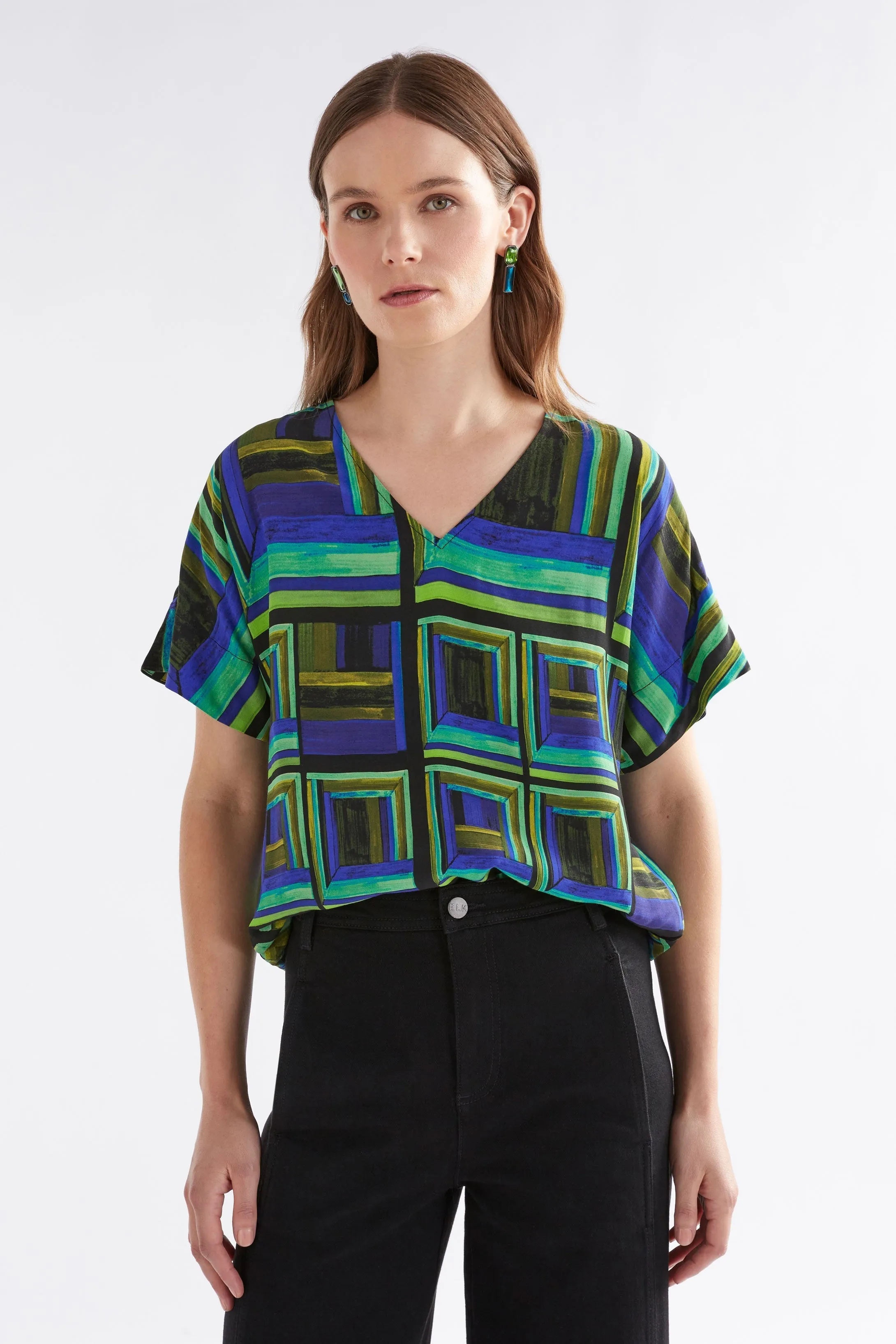 Ideell V-Neck Top Salone Print sold by Elk