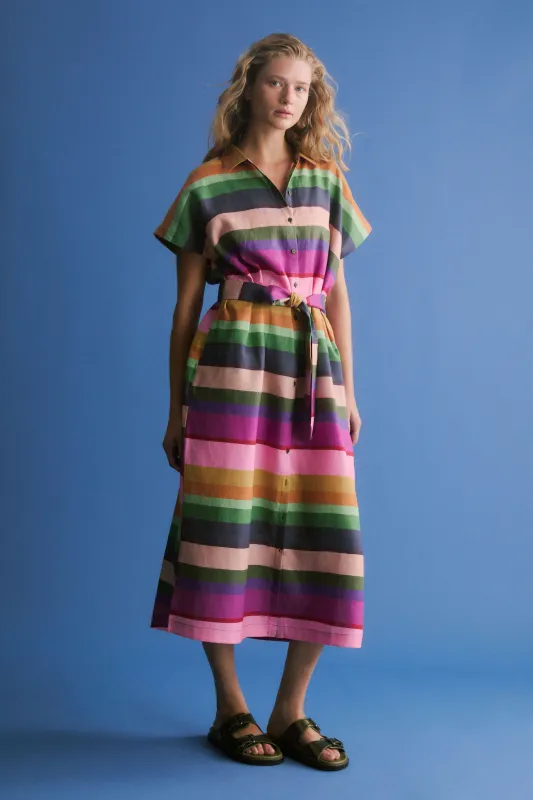 Tilko Linen Shirt Dress sold by Elk