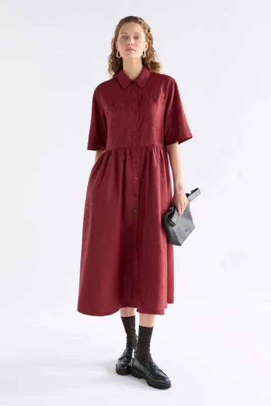 Llinen Light Dress Bordeaux sold by Elk