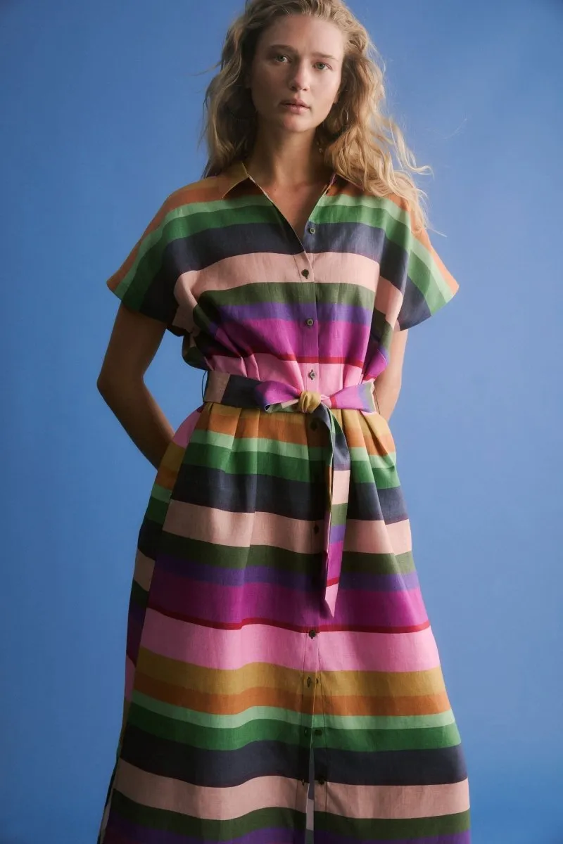 Tilko Linen Shirt Dress Lysbro Print sold by Elk product image thumbnail 5