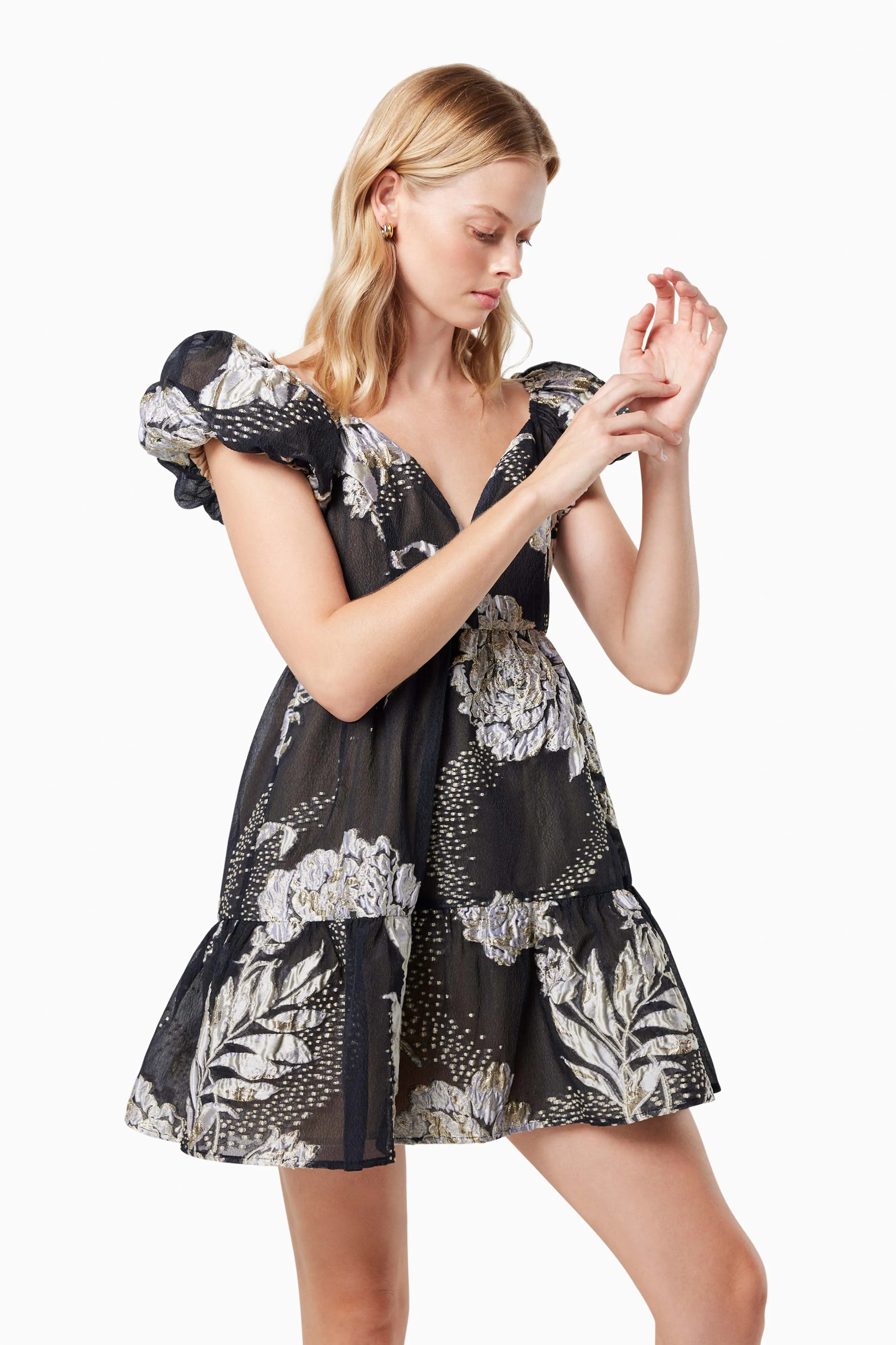 Picard Jacquard Mini Dress In Black sold by Elliatt product image thumbnail 2