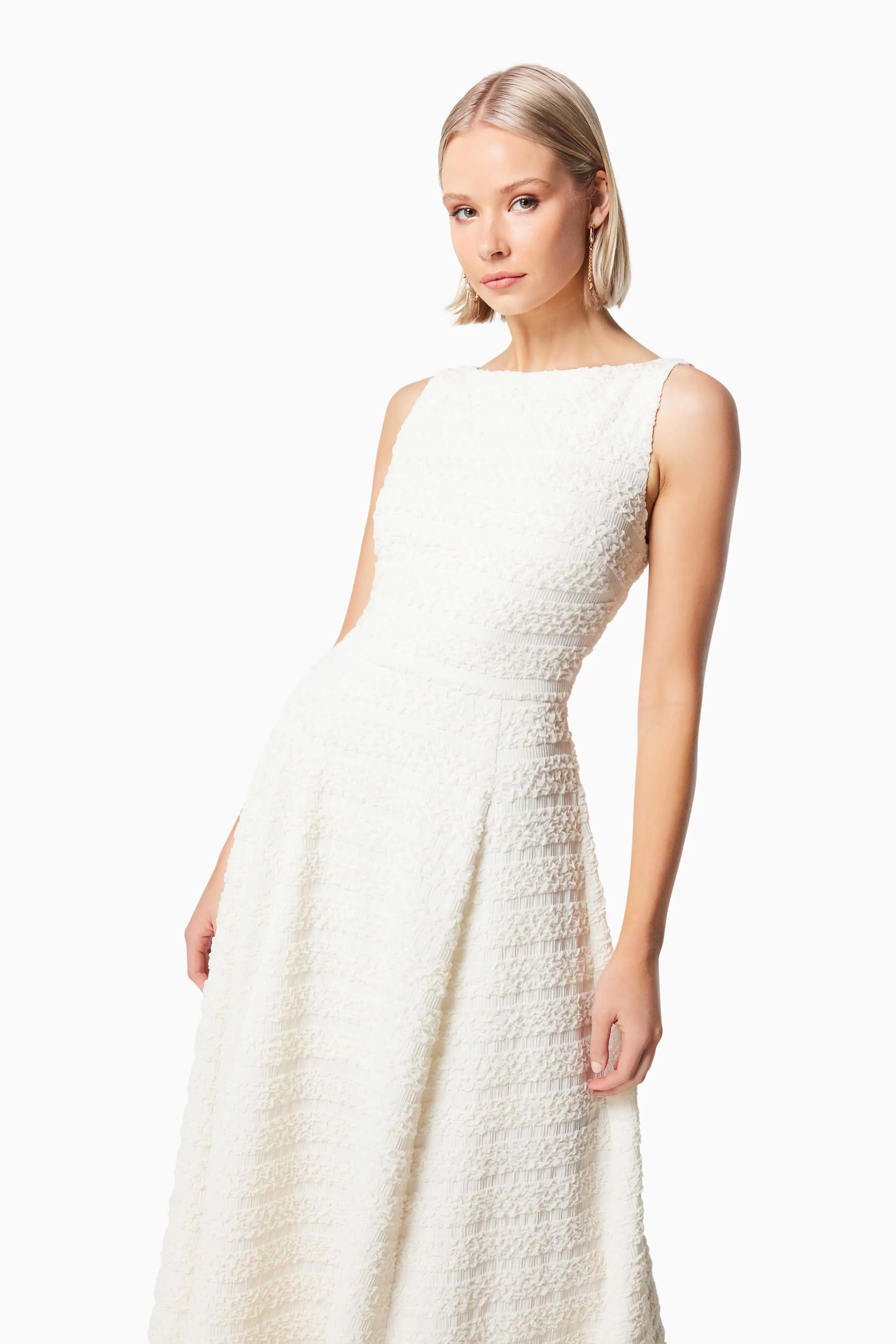 Decadence Textured Maxi Dress In White sold by Elliatt product image thumbnail 2