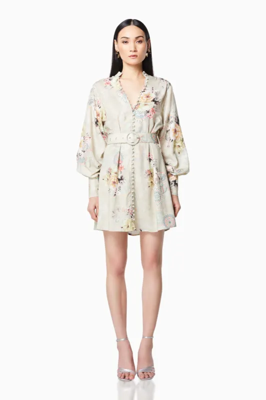 Cyprus Floral Mini Dress In Green sold by Elliatt