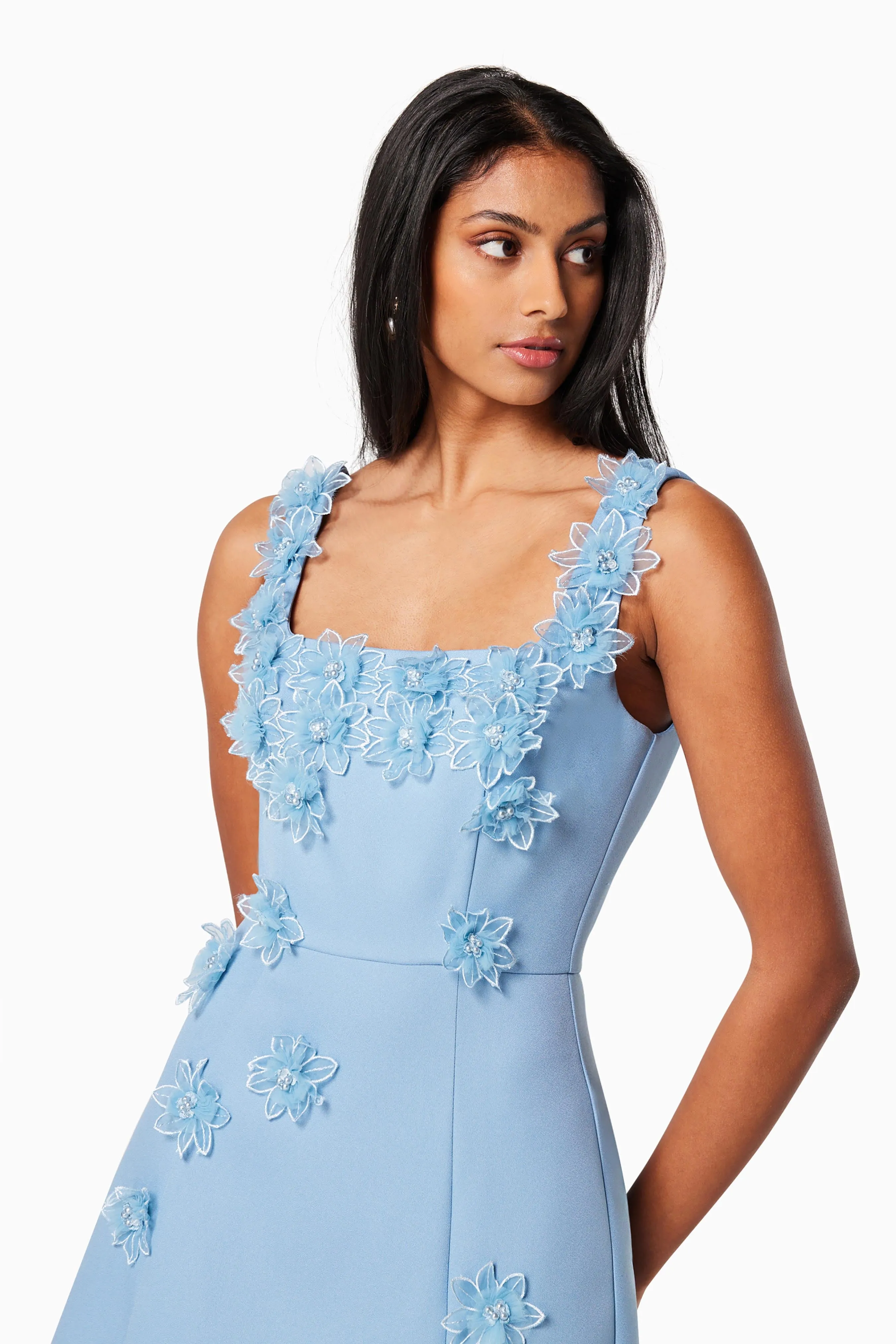 Bruges 3D Floral Mini Dress In Blue sold by Elliatt product image thumbnail 2