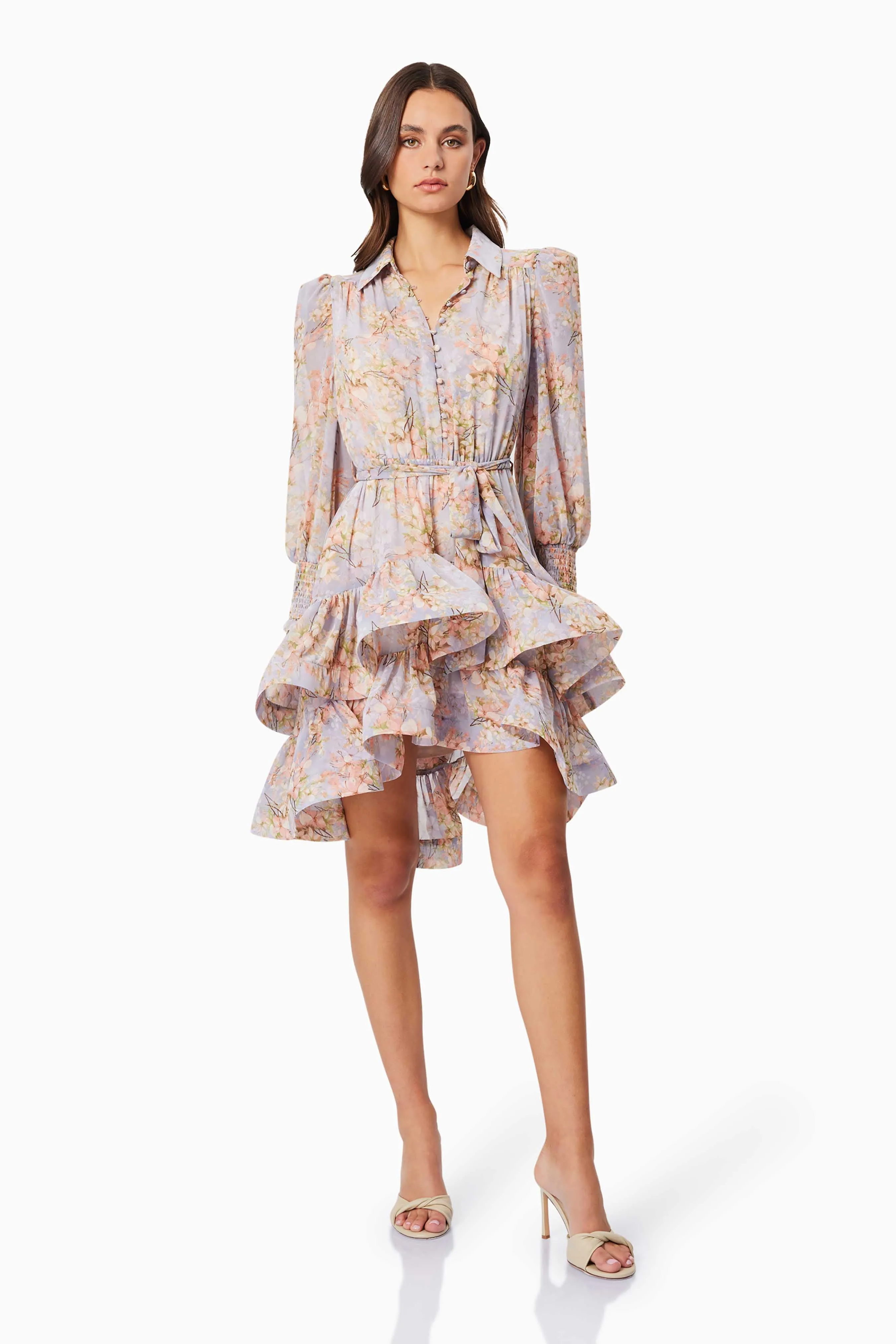 Sahara Floral Mini Day Dress in Purple sold by Elliatt product image thumbnail 2