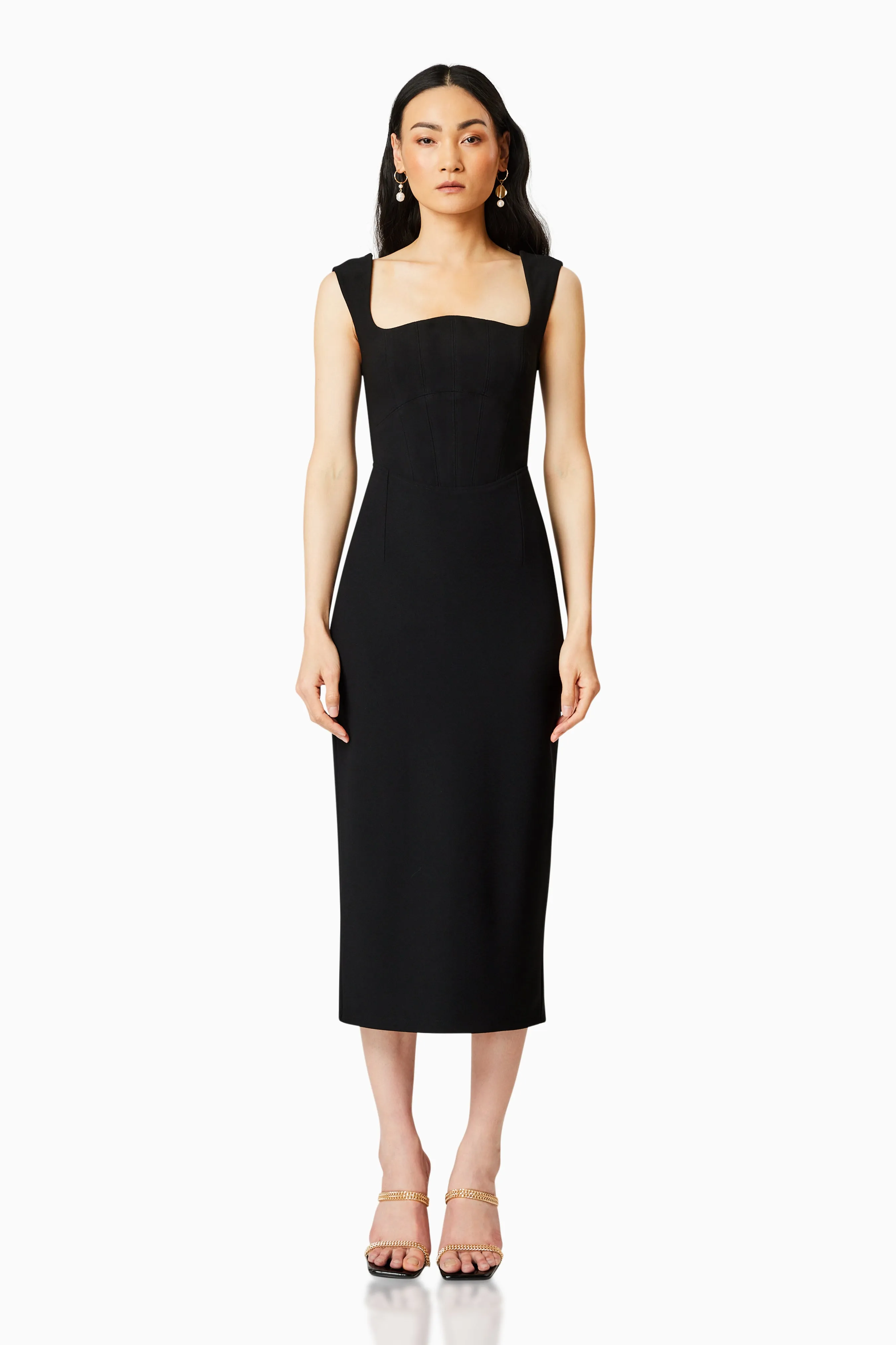 Birch Midi Dress In Black sold by Elliatt