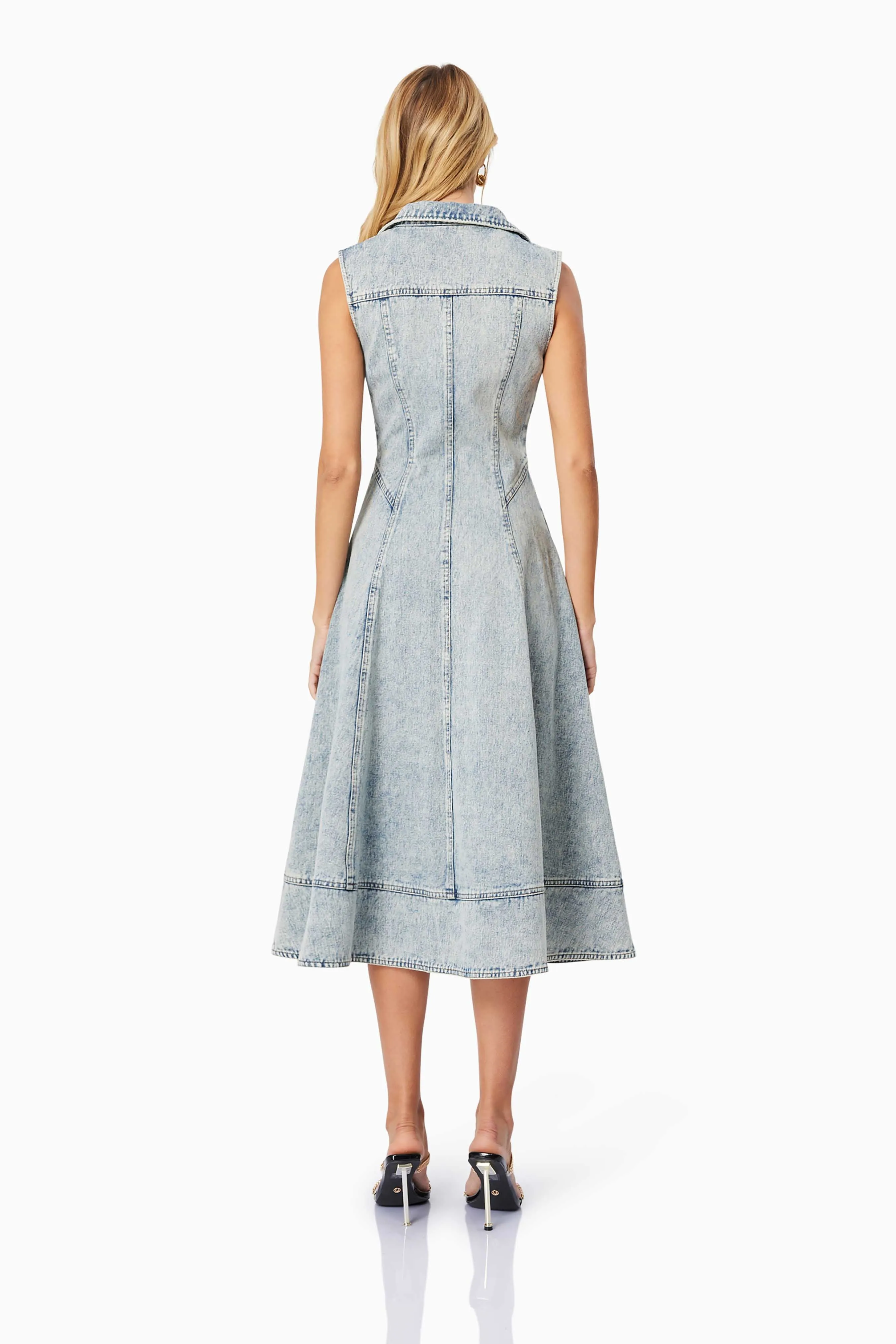 Giselle Denim Midi Dress in Blue sold by Elliatt product image thumbnail 5