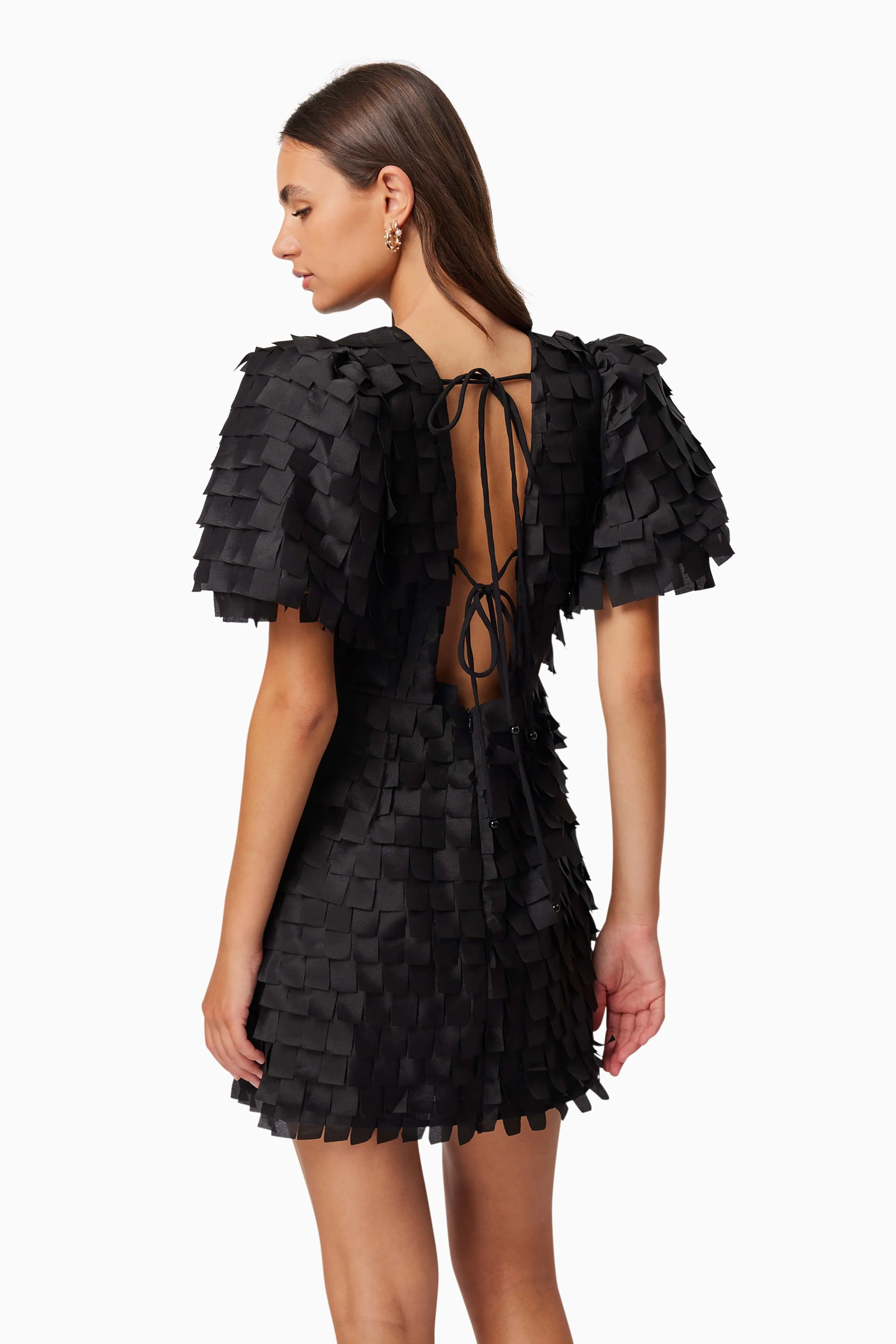 Hailey Textured 3D Mini Dress In Black sold by Elliatt product image thumbnail 2