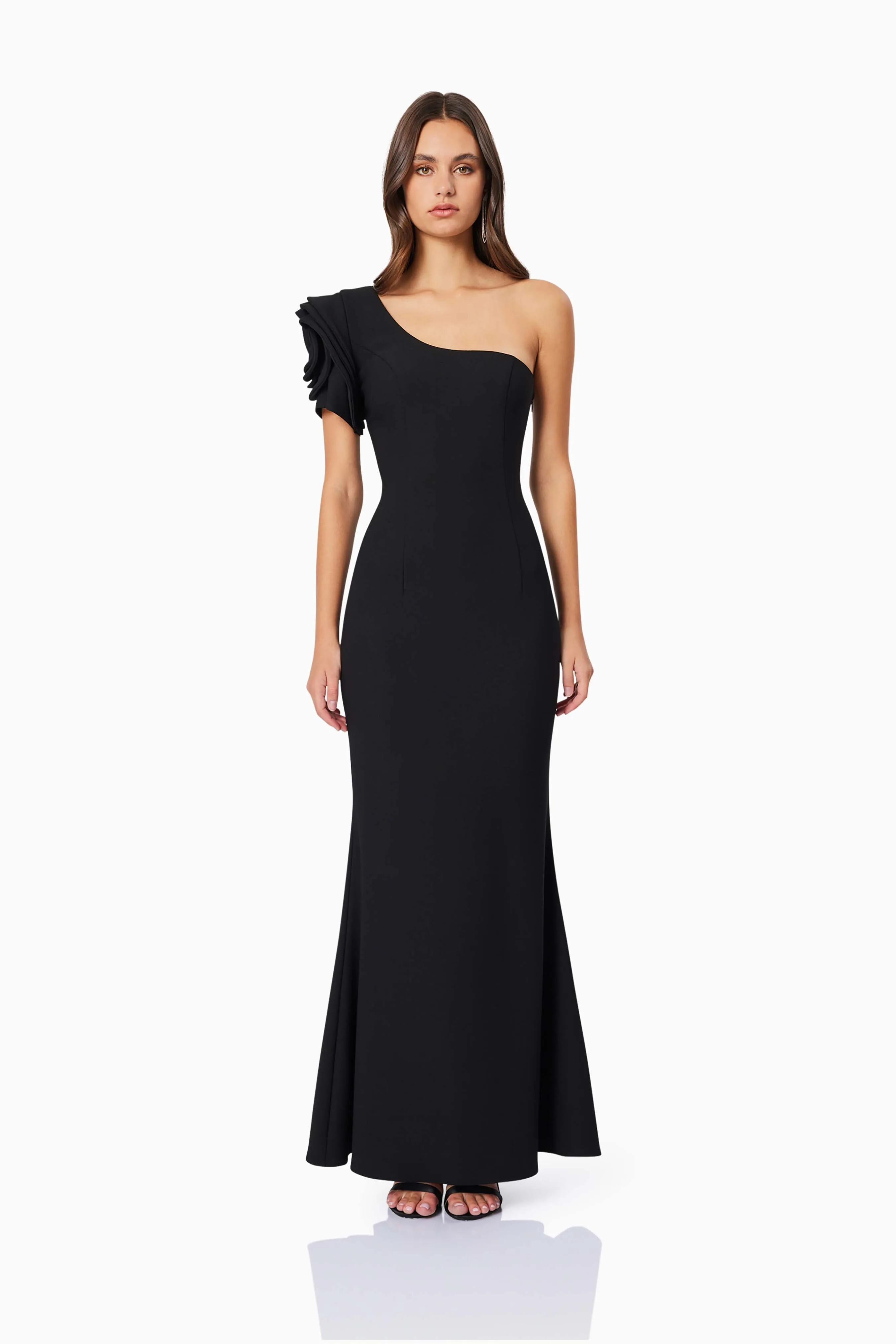 Charlotte Rosette Maxi Dress in Black sold by Elliatt