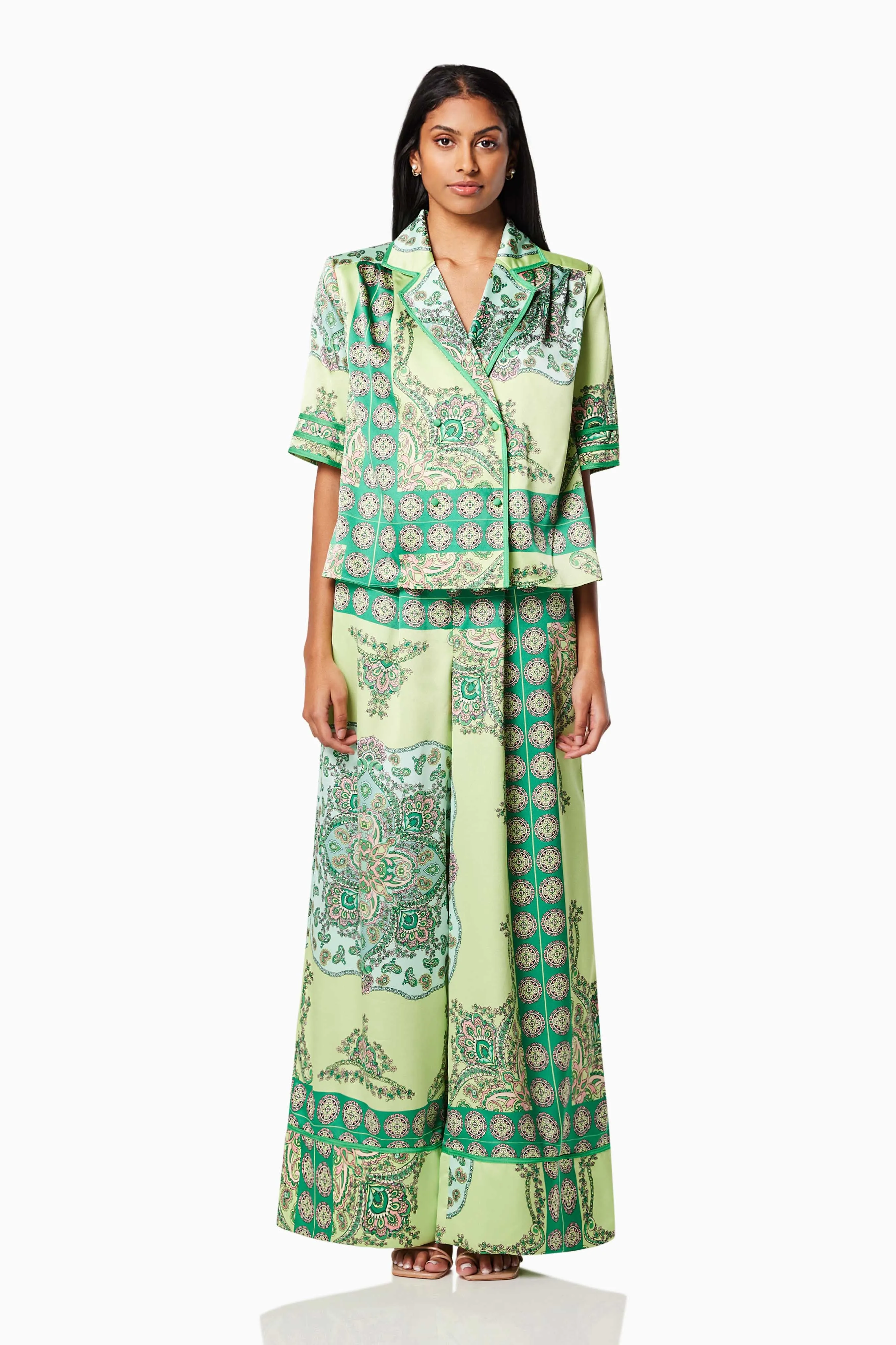 Collaboration Relaxed Two Piece Set In Green sold by Elliatt