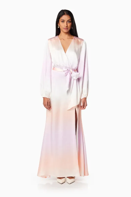Tallinn Long Sleeve Maxi Dress In Purple made by Elliatt