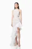 Dubrovnik Fitted Maxi Dress in White sold by Elliatt