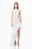 Dubrovnik Fitted Maxi Dress in White sold by Elliatt