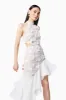 Dubrovnik Fitted Maxi Dress in White sold by Elliatt