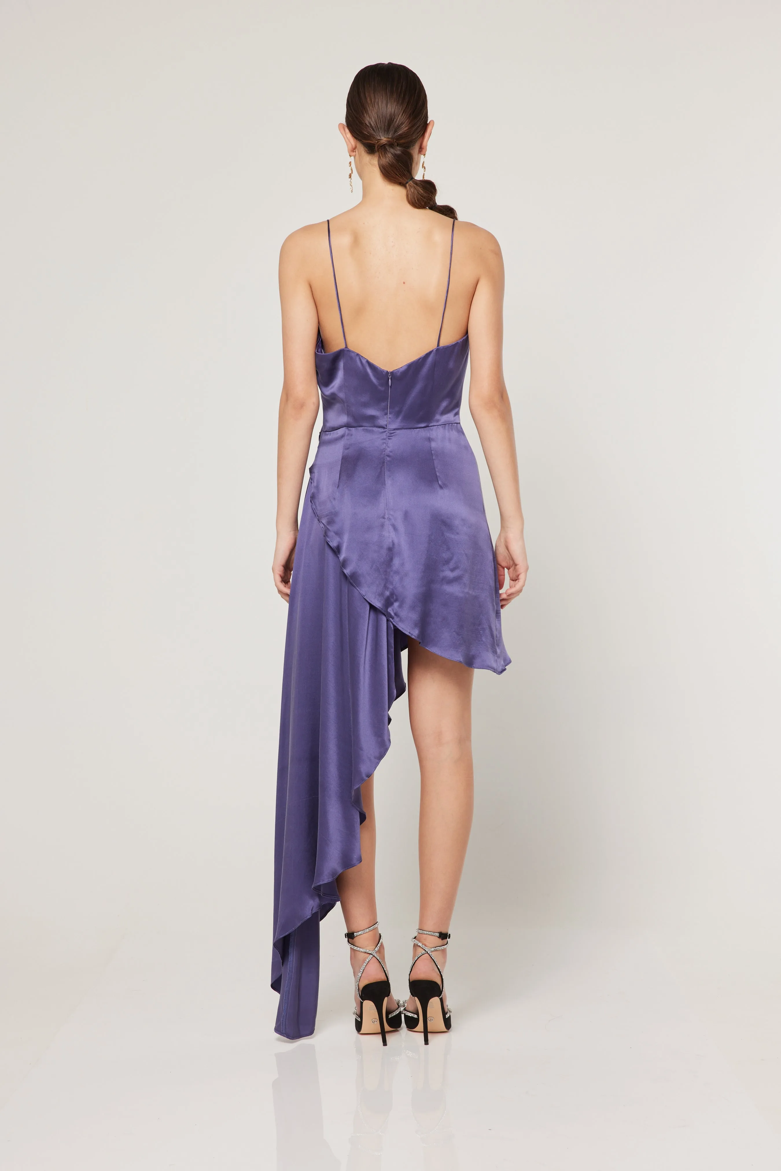 Gloria Silk Midi Dress In Purple sold by Elliatt product image thumbnail 3
