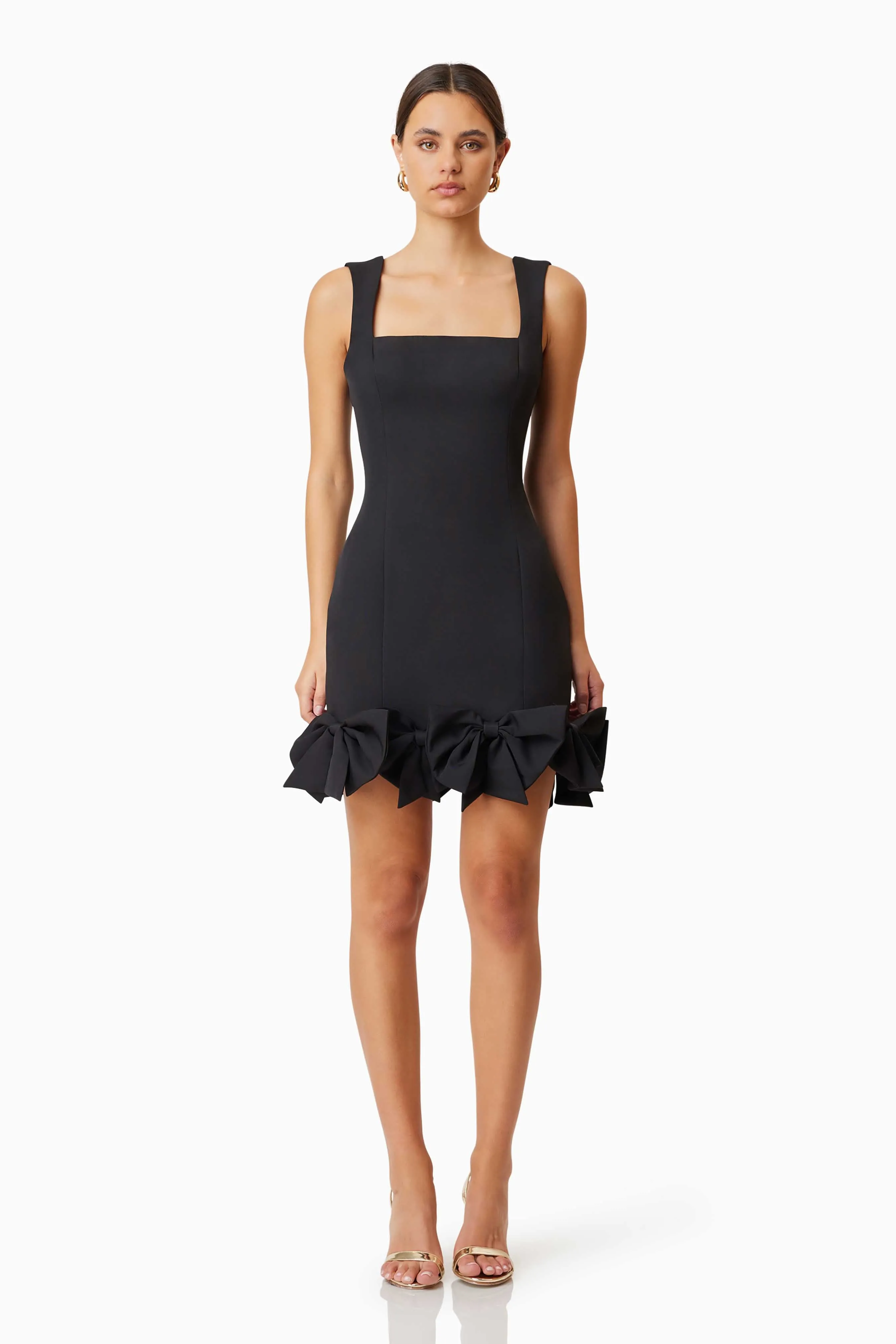 Kennedy Mini Bow Dress In Black sold by Elliatt