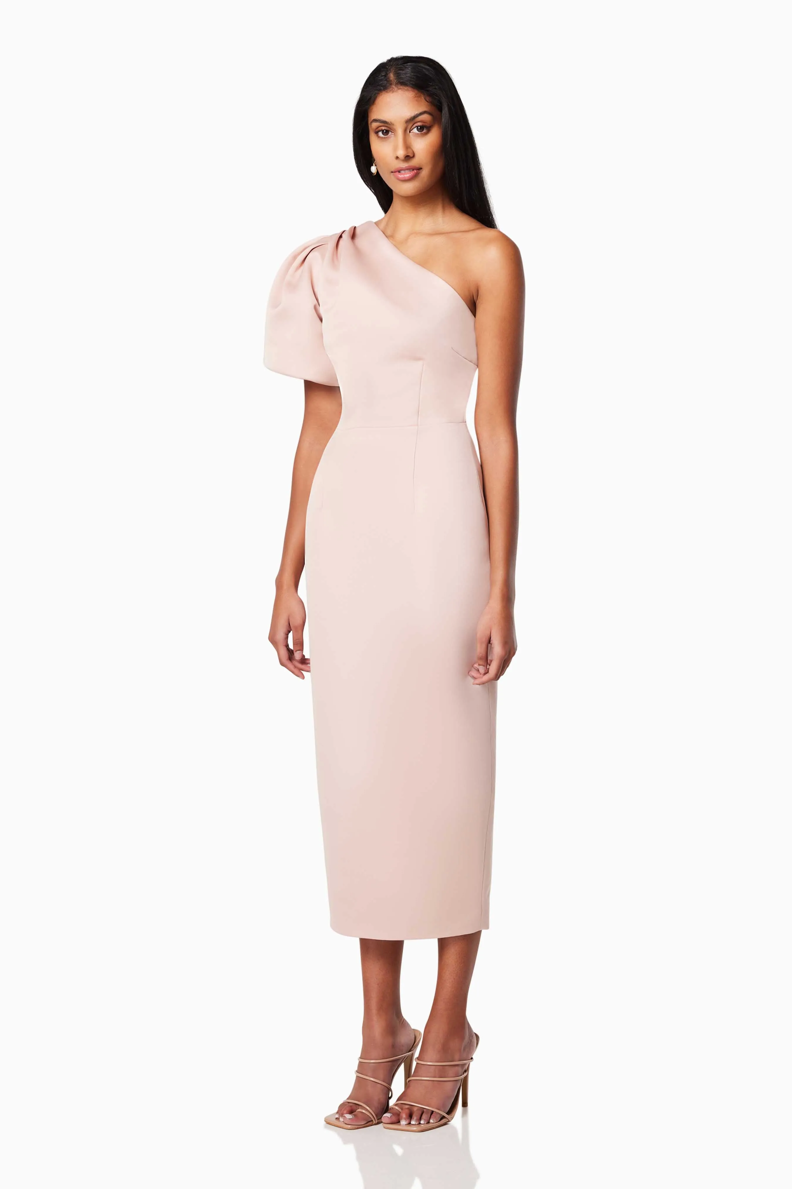 Starfire One Shoulder Midi Dress In Pink sold by Elliatt product image thumbnail 3
