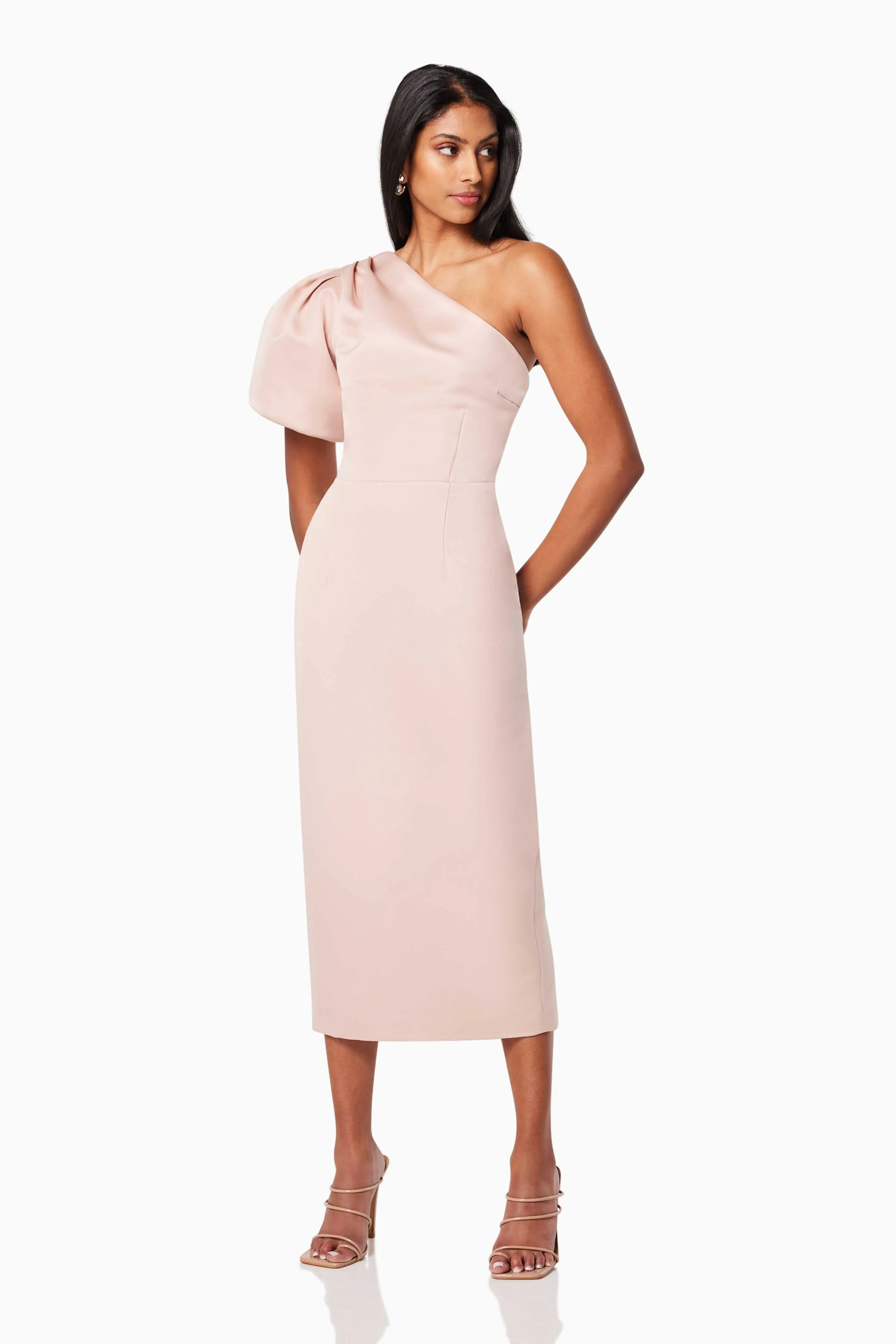 Starfire One Shoulder Midi Dress In Pink sold by Elliatt product image thumbnail 4