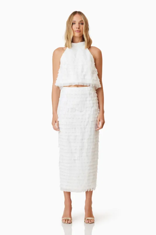 Hailey Two Piece Set In White sold by Elliatt