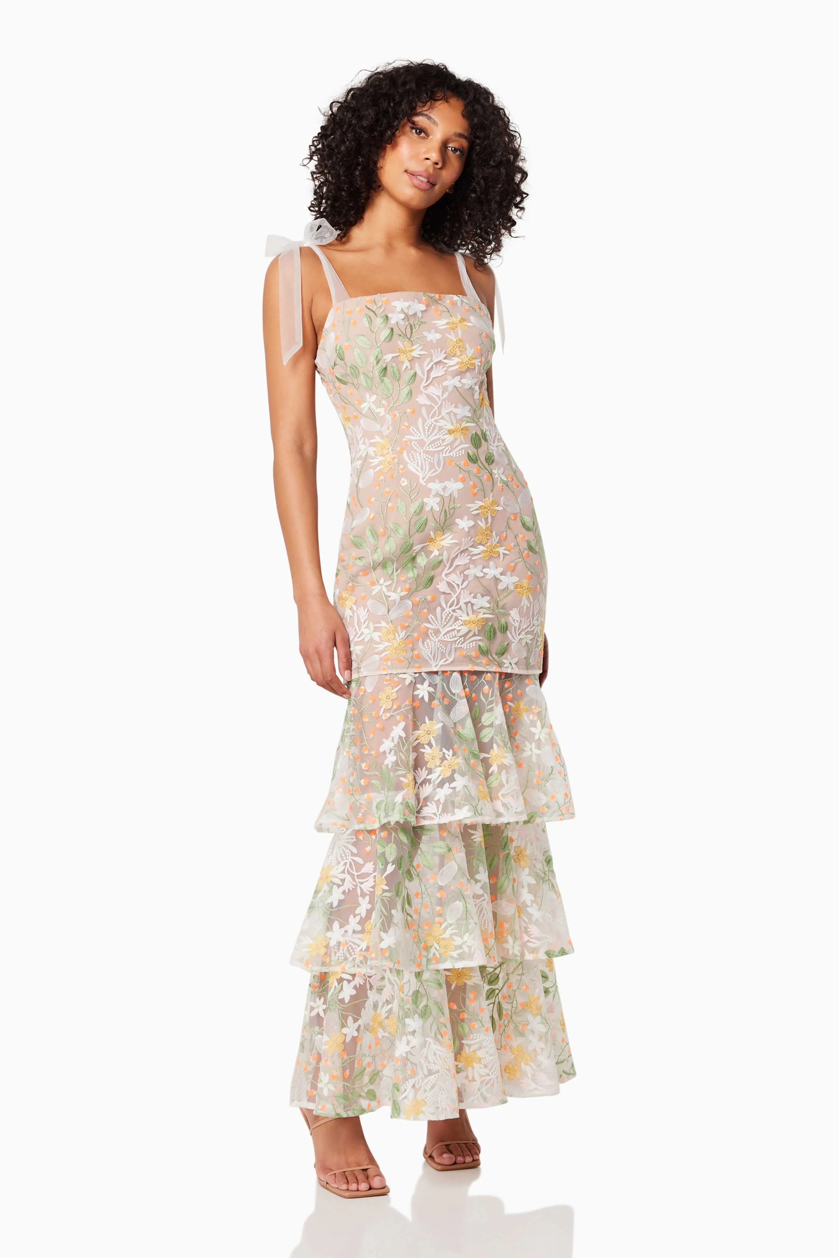 Experience Tiered Maxi Dress In Yellow sold by Elliatt product image thumbnail 4