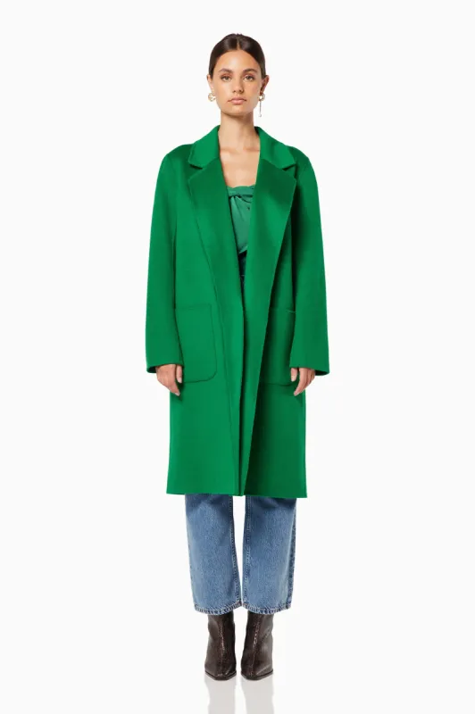 Justine Coat In Green sold by Elliatt