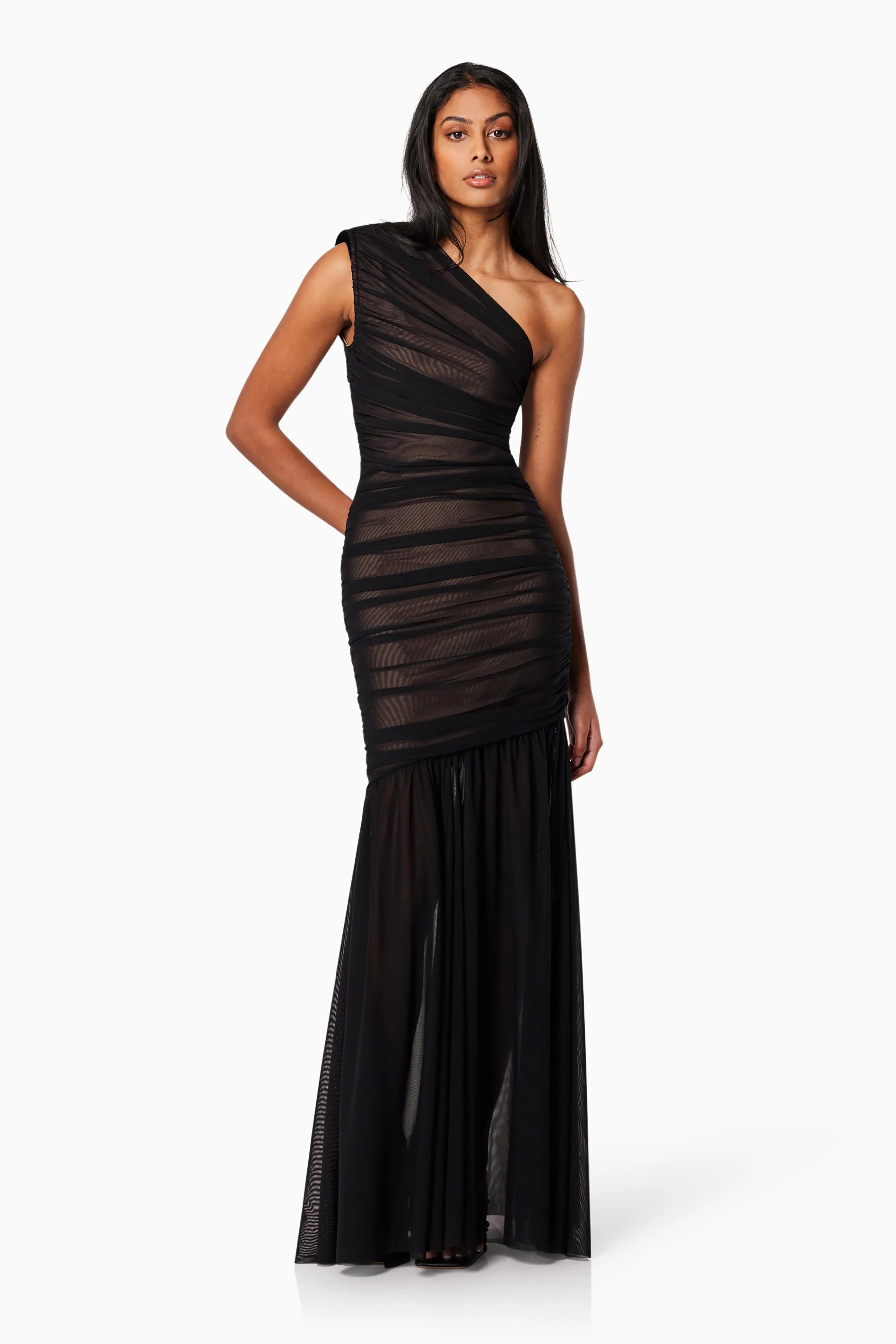 Vienna Fitted Maxi Gown In Black sold by Elliatt product image thumbnail 4