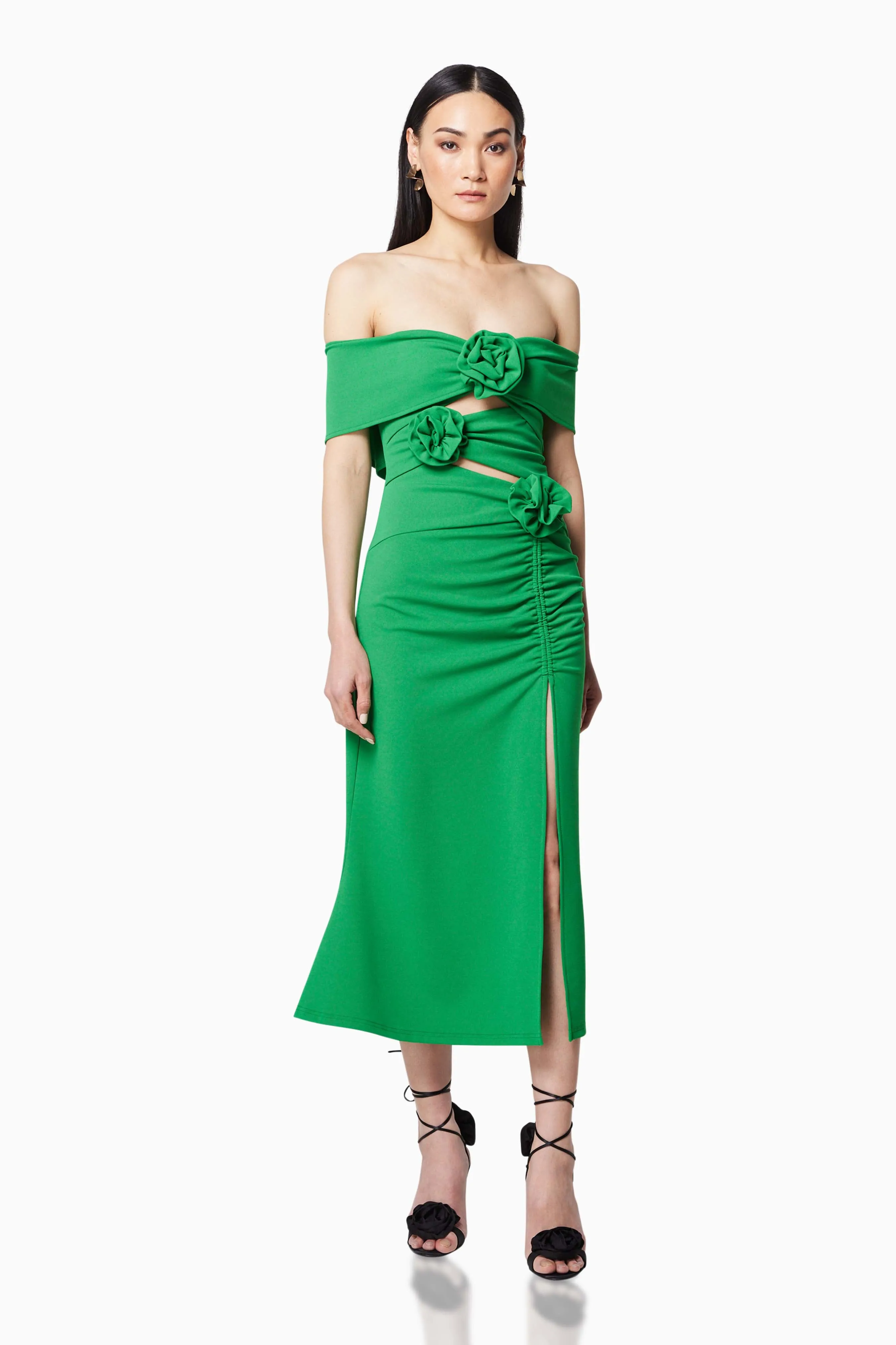 Sardinian 3D Midi Dress in Green sold by Elliatt product image thumbnail 4