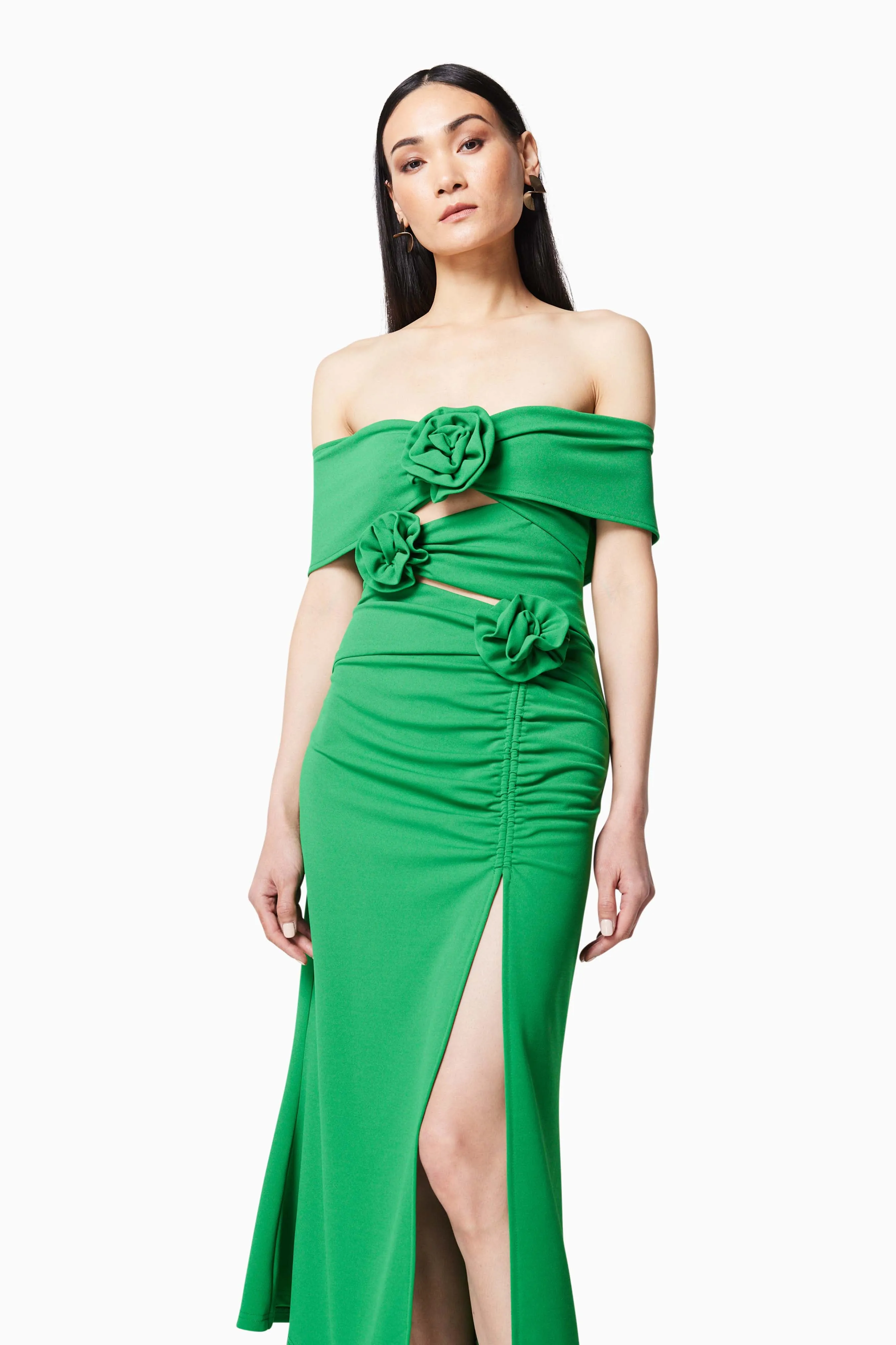 Sardinian 3D Midi Dress in Green sold by Elliatt product image thumbnail 2