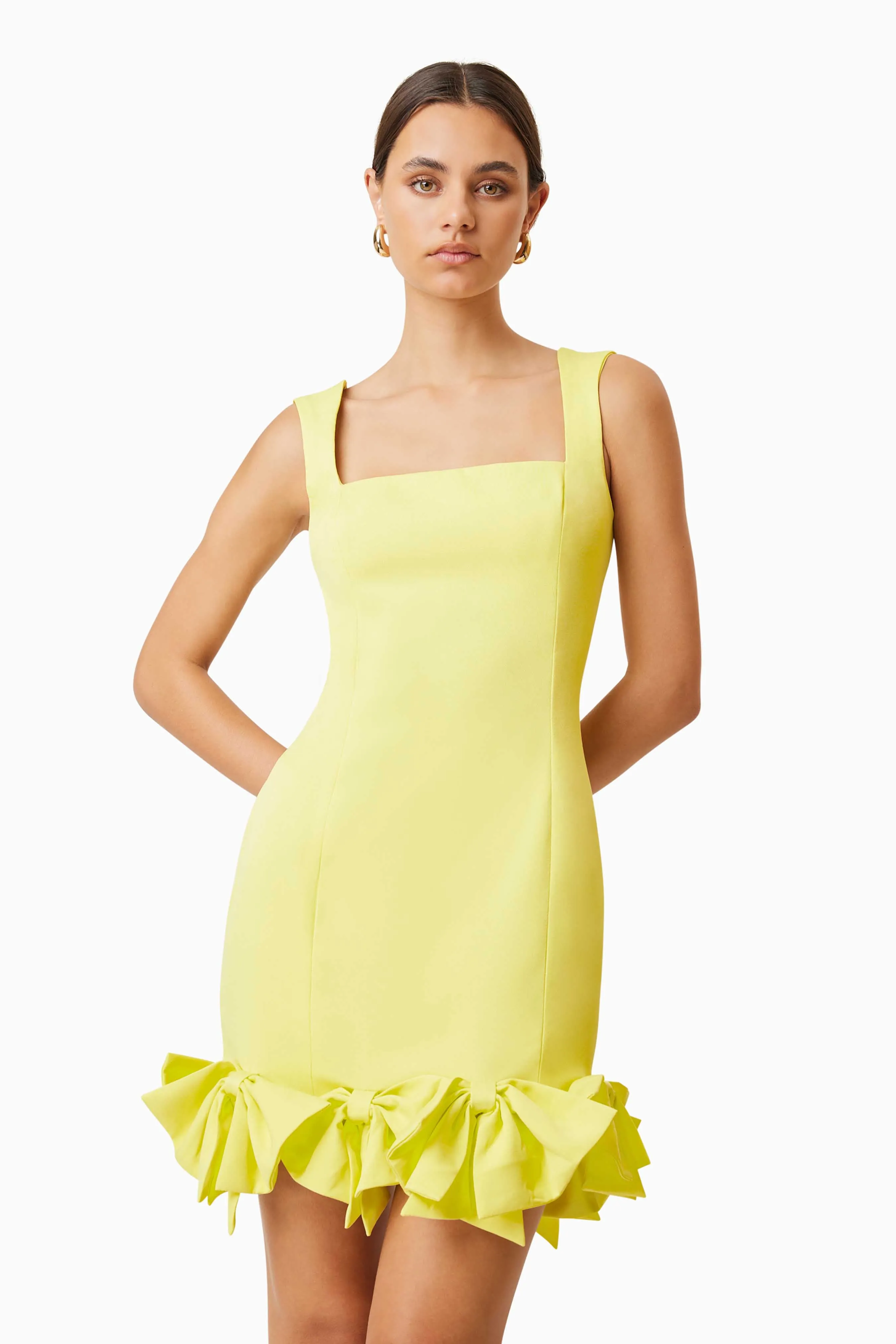 Kennedy Mini Bow Dress In Yellow sold by Elliatt product image thumbnail 2