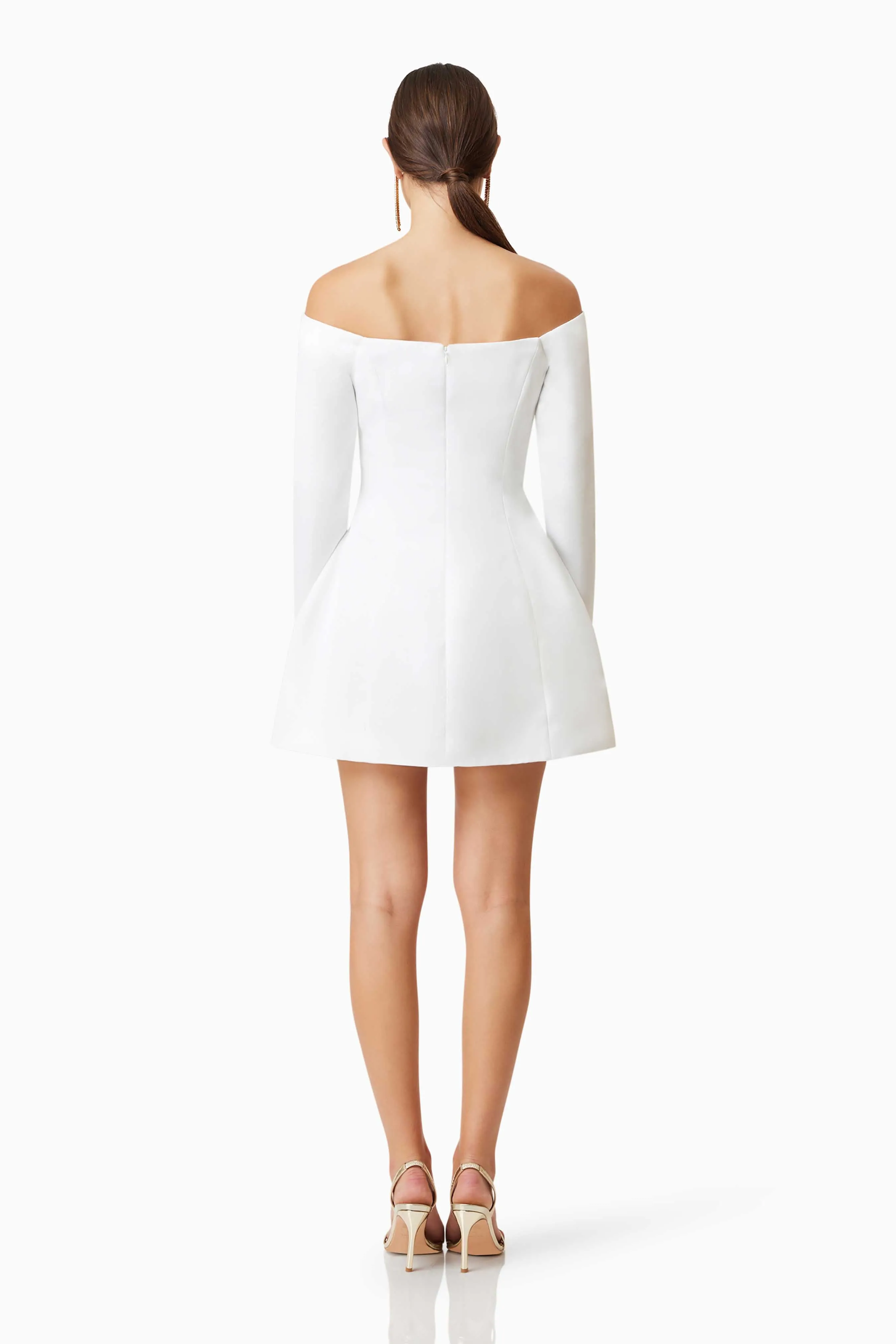 Vida Off The Shoulder Day Mini Dress In White sold by Elliatt product image thumbnail 5
