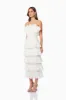 Maya Pleated Midi Dress in White sold by Elliatt