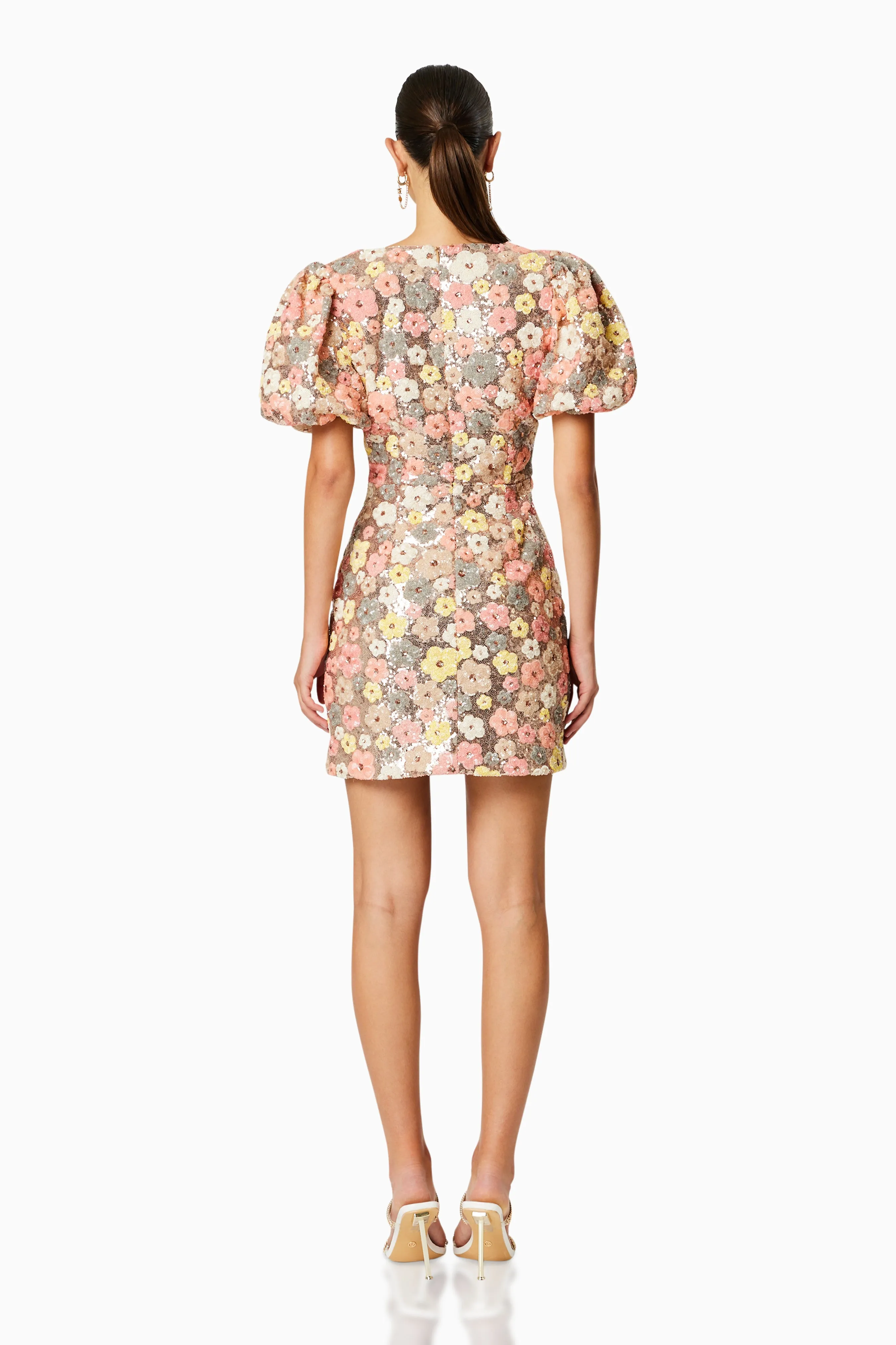 Garden Mini Puff Sleeve Dress In Florals sold by Elliatt product image thumbnail 5