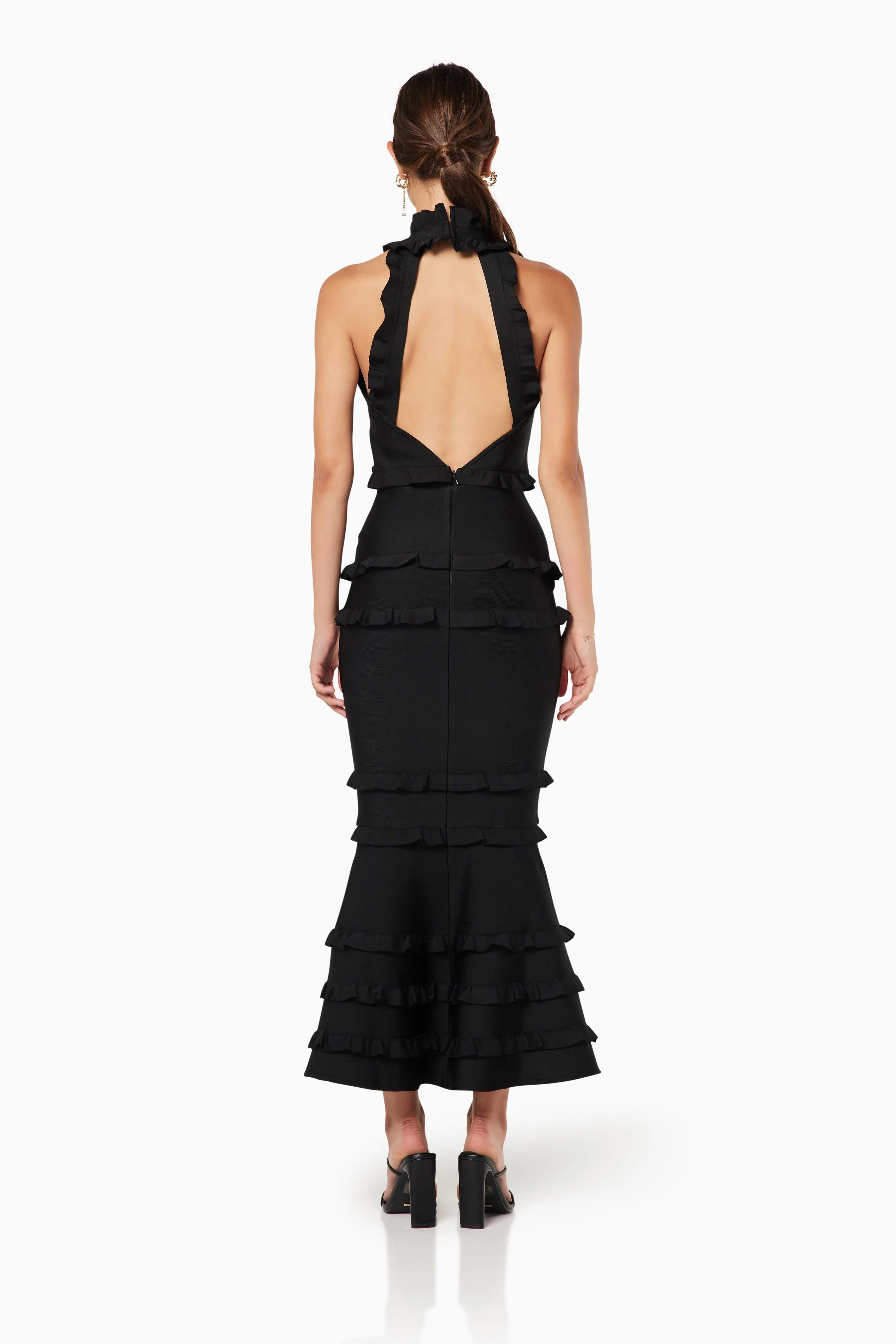 Theatrical Fitted Maxi Gown In Black sold by Elliatt product image thumbnail 4