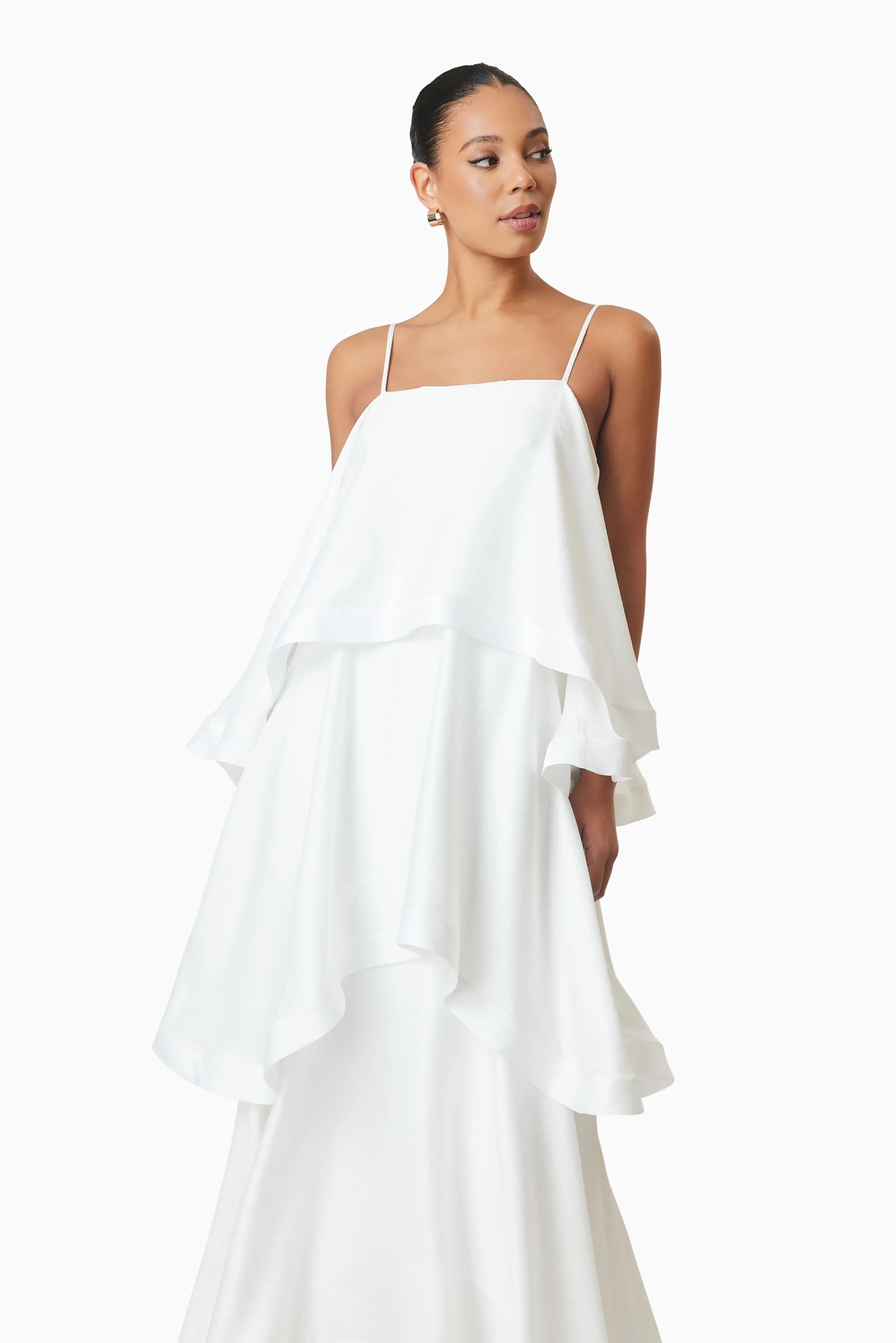 Tilly Tiered Maxi Dress in White sold by Elliatt product image thumbnail 3