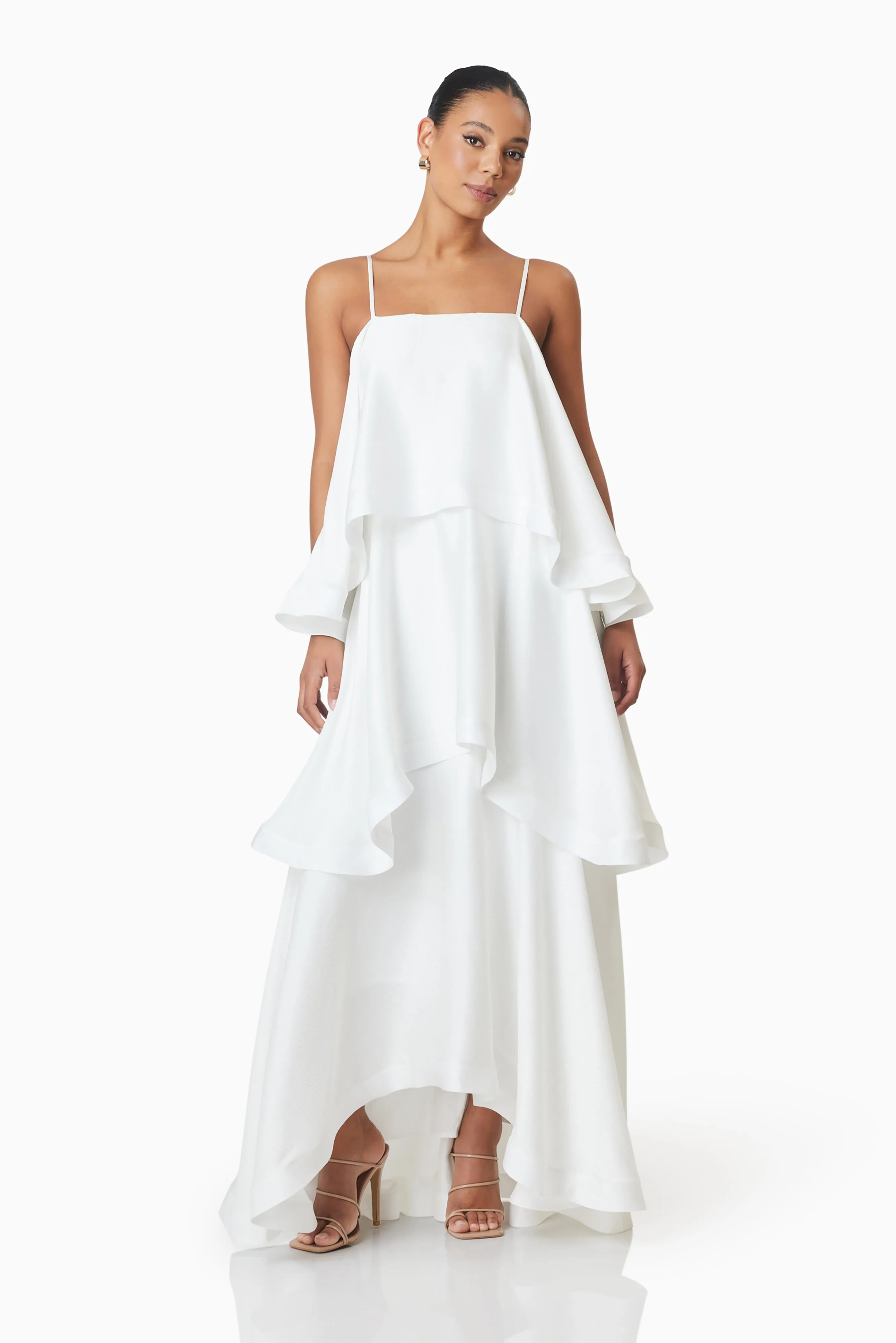 Tilly Tiered Maxi Dress in White sold by Elliatt product image thumbnail 2