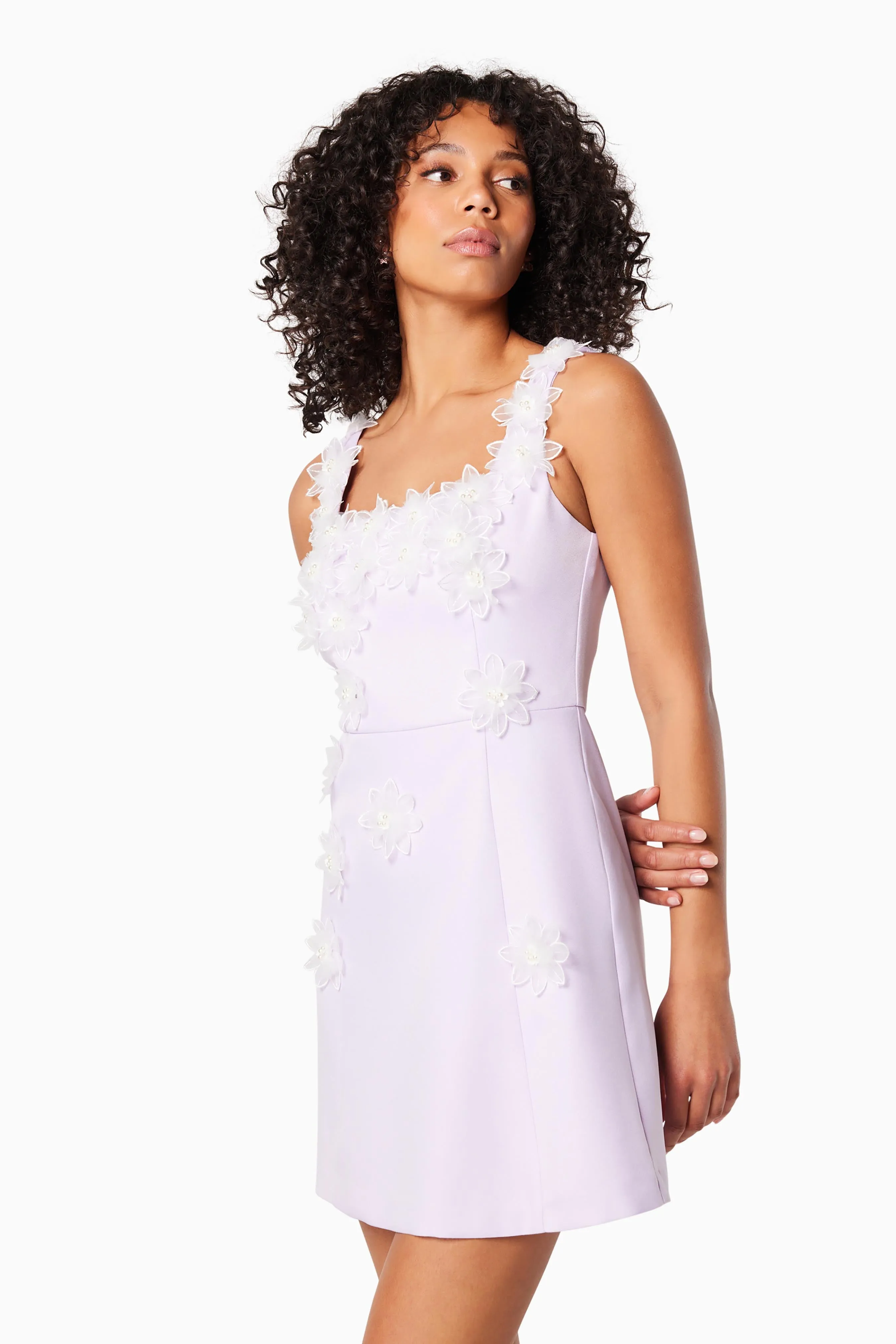 Bruges 3D Floral Mini Dress In Purple sold by Elliatt product image thumbnail 2