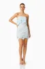 Oceanfront Mini Strapless Dress In Blue sold by Elliatt