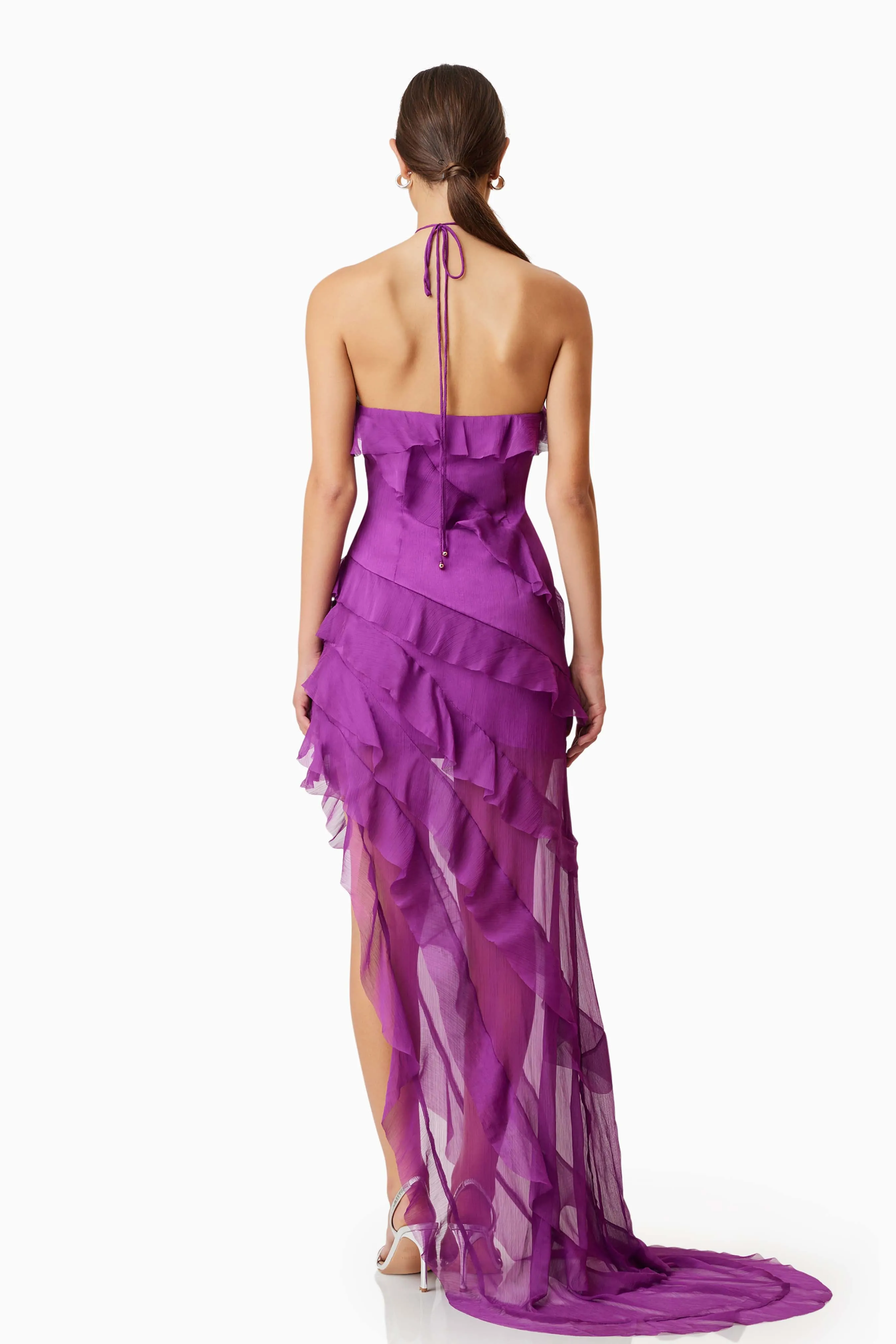 Mia Halterneck Maxi Gown In Purple sold by Elliatt product image thumbnail 4